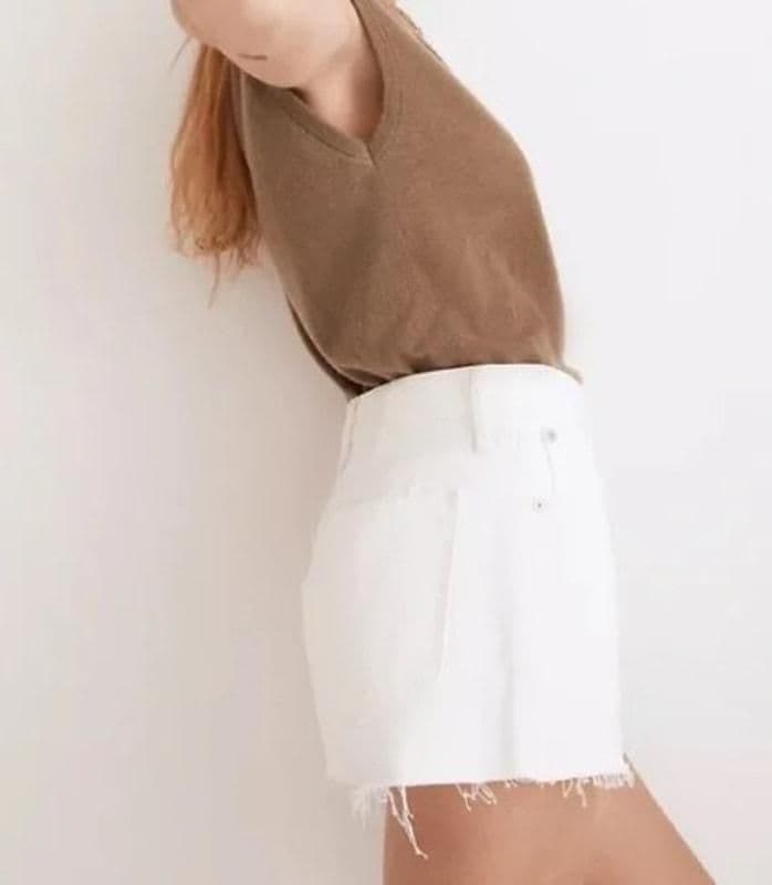 Madewell Relaxed Denim Shorts in Tile White - ND717 - W 31 - 31W - Bottoms - new-with-tags - Madewell - Thumbnail 2