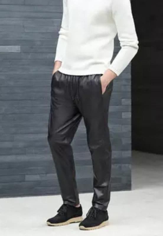 Ring Of Fire Faux Leather Biker Jogger Pants - XL - L - Bottoms - pre-owned---good - Ring of Fire - Thumbnail 2