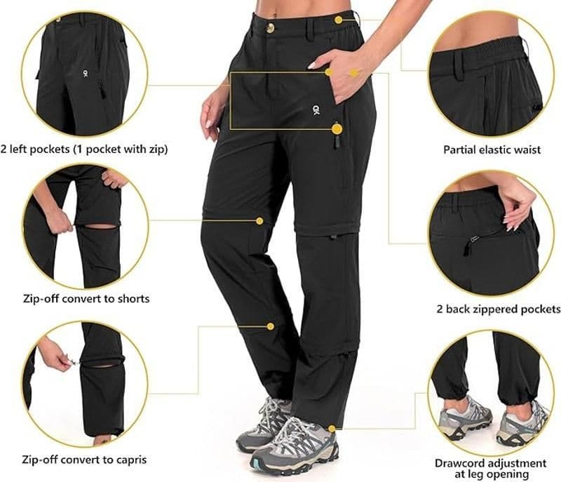 Little Donkey Andy Women's Stretch Convertible, Zip Off, Quick Dry Hiking Pants - new-with-tags - Little Donkey Andy - Thumbnail 3