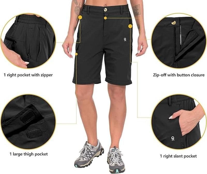 Little Donkey Andy Women's Stretch Convertible, Zip Off, Quick Dry Hiking Pants - new-with-tags - Little Donkey Andy - Thumbnail 5