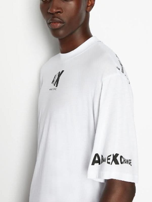 ARMANI EXCHANGE Organic Jersey Cotton Regular Fit Logo T-Shirt - SM - NWT - S - Tops - new-with-tags - Armani Exchange - Thumbnail 3