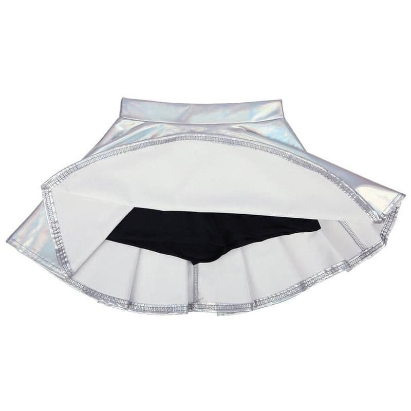 HDE Girl's Metallic Skater Skort Dance Athletic Shiny Holographic Scooter Skirt - 6/7 YEAR - Bottoms - new-with-tags - HDE - Thumbnail 5