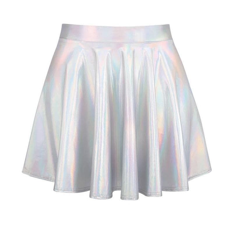 HDE Girl's Metallic Skater Skort Dance Athletic Shiny Holographic Scooter Skirt - 6/7 YEAR - Bottoms - new-with-tags - HDE - Thumbnail 3