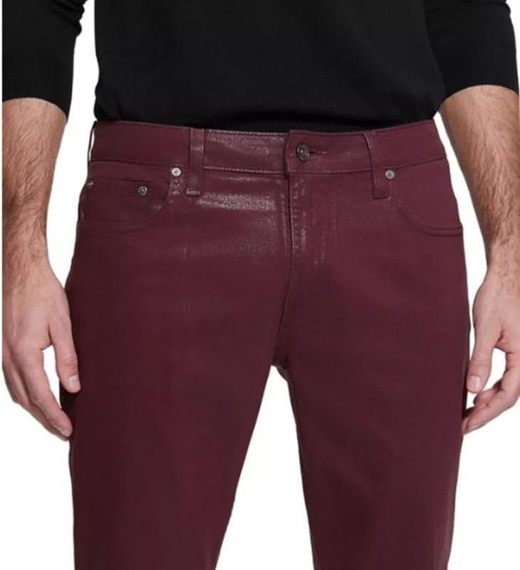 GUESS Men's Slim Tapered-Fit Regal Plum Coated Jeans - 38x32 - NWT - 38X32 - Bottoms - new-with-tags - GUESS - Thumbnail 2