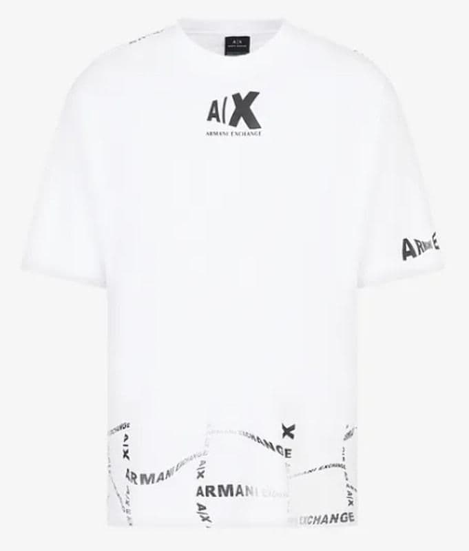 ARMANI EXCHANGE Organic Jersey Cotton Regular Fit Logo T-Shirt - SM - NWT - S - Tops - new-with-tags - Armani Exchange - Thumbnail 2