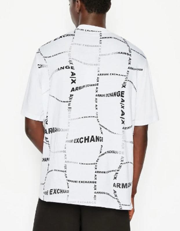 ARMANI EXCHANGE Organic Jersey Cotton Regular Fit Logo T-Shirt - SM - NWT - S - Tops - new-with-tags - Armani Exchange - Thumbnail 4