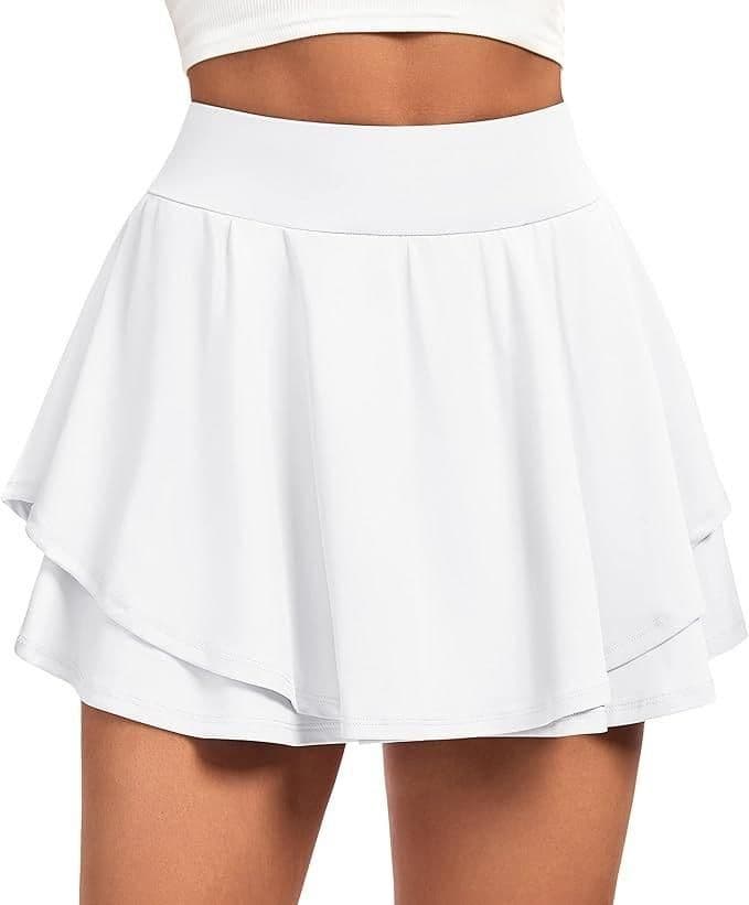 IUGA Tennis Skirt with Pockets & Shorts Athletic High Waisted skirt Skort - XS - Activewear - new-with-tags - iuga - Thumbnail 2