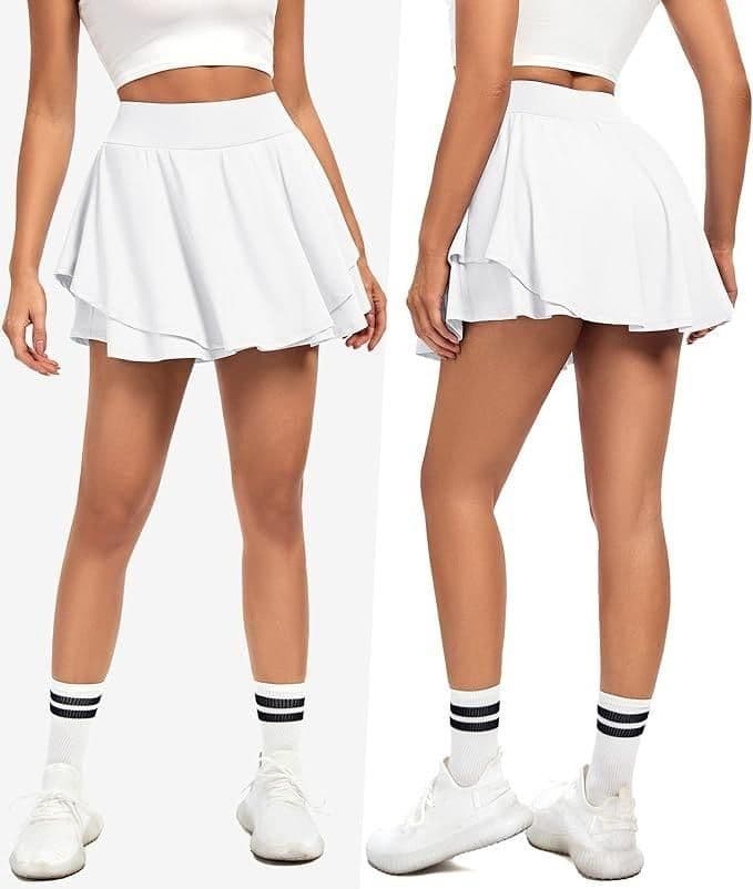 IUGA Tennis Skirt with Pockets & Shorts Athletic High Waisted skirt Skort - XS - Activewear - new-with-tags - iuga - Thumbnail 3