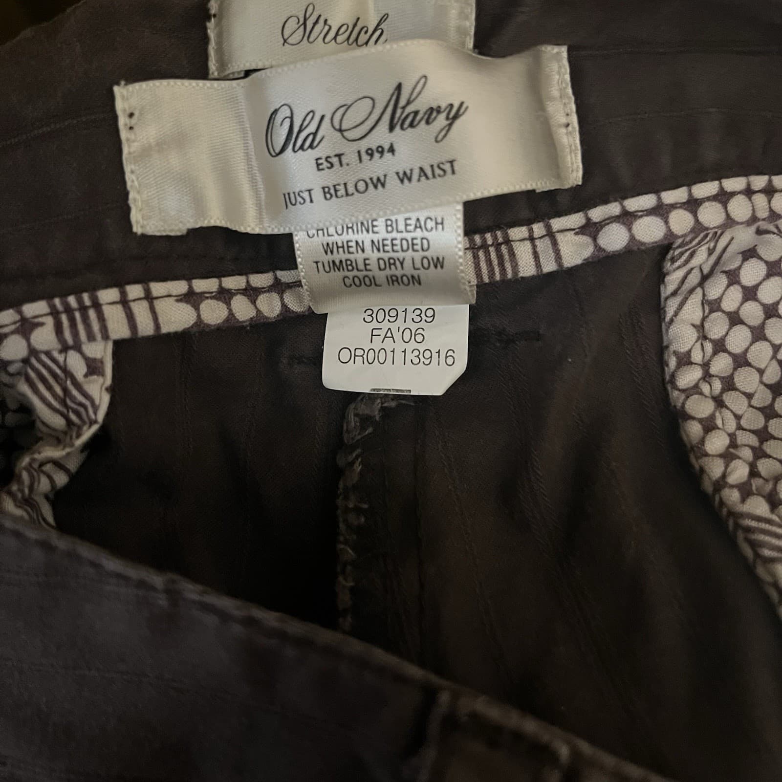 Old Navy Just Below Waist Junior Sz 1 Career Work Slacks Office Siren Pin Stripe - Thumbnail 5