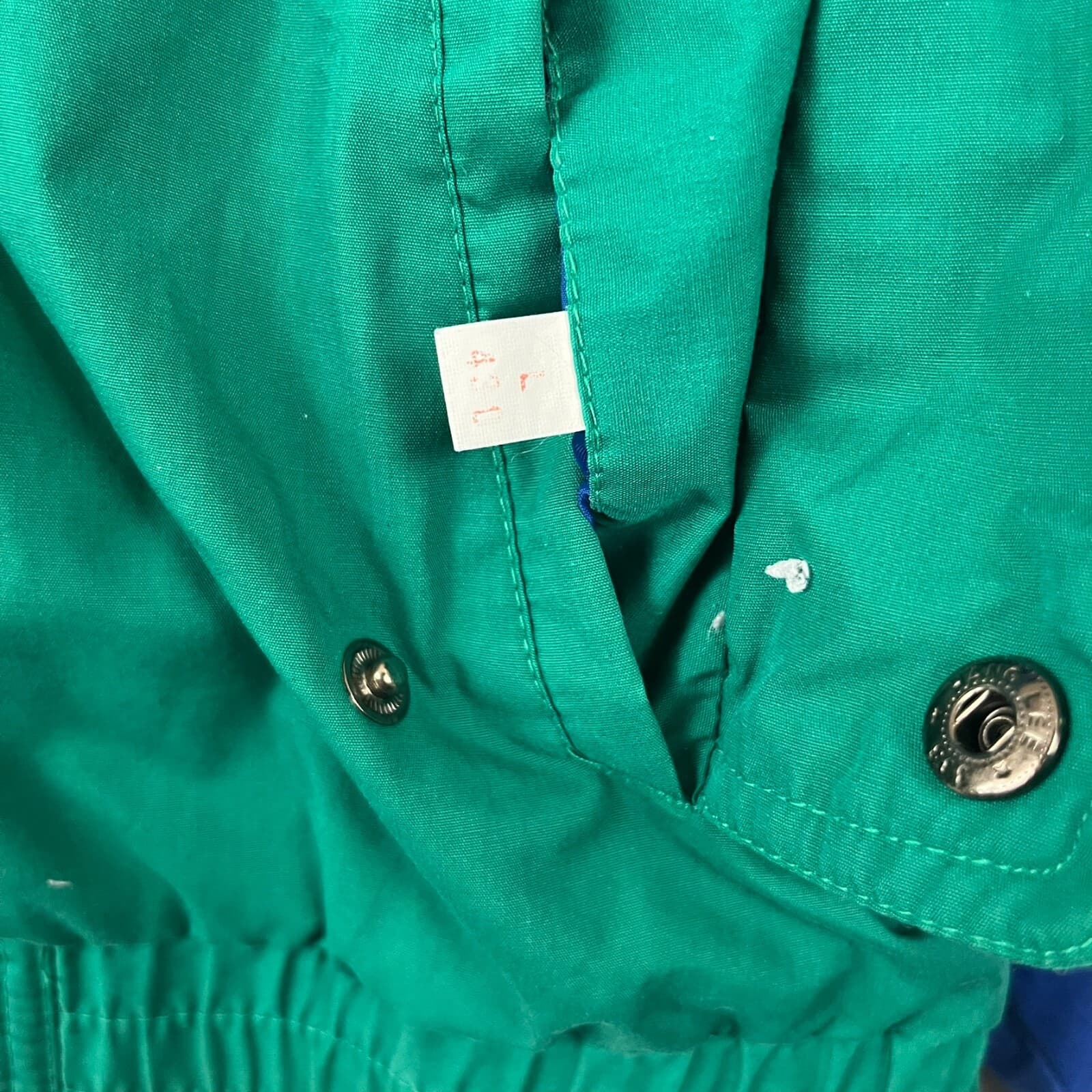 30 Knots Windbreaker Jacket Mens Large Blue Green Pockets Full Zip Sailing Yacht - Thumbnail 4