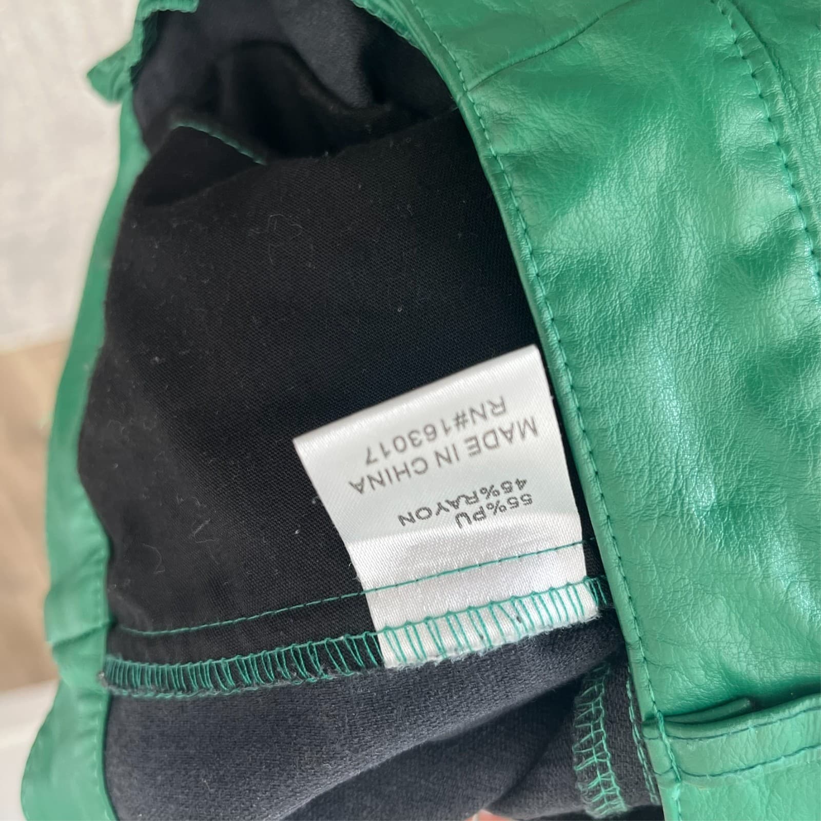 Princess Polly Ashlea Green Pants Womens Size 2 PU Vegan Leather Flare Bareback - Thumbnail 4