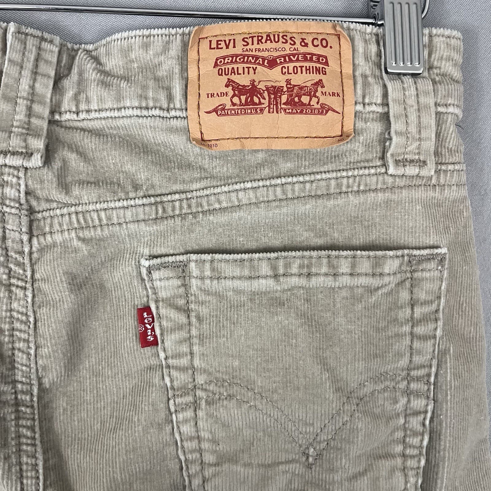 Levis Corduroy Skirt Juniors Size 1 Tan Low Slouch 100% Cotton Western Tan - Thumbnail 2