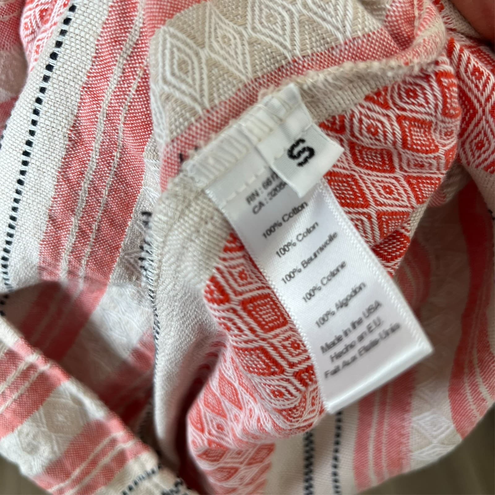 Stark X Womens SM Shift Dress Tunic Orange Striped Costal Resort Beach Cover Up - Thumbnail 4