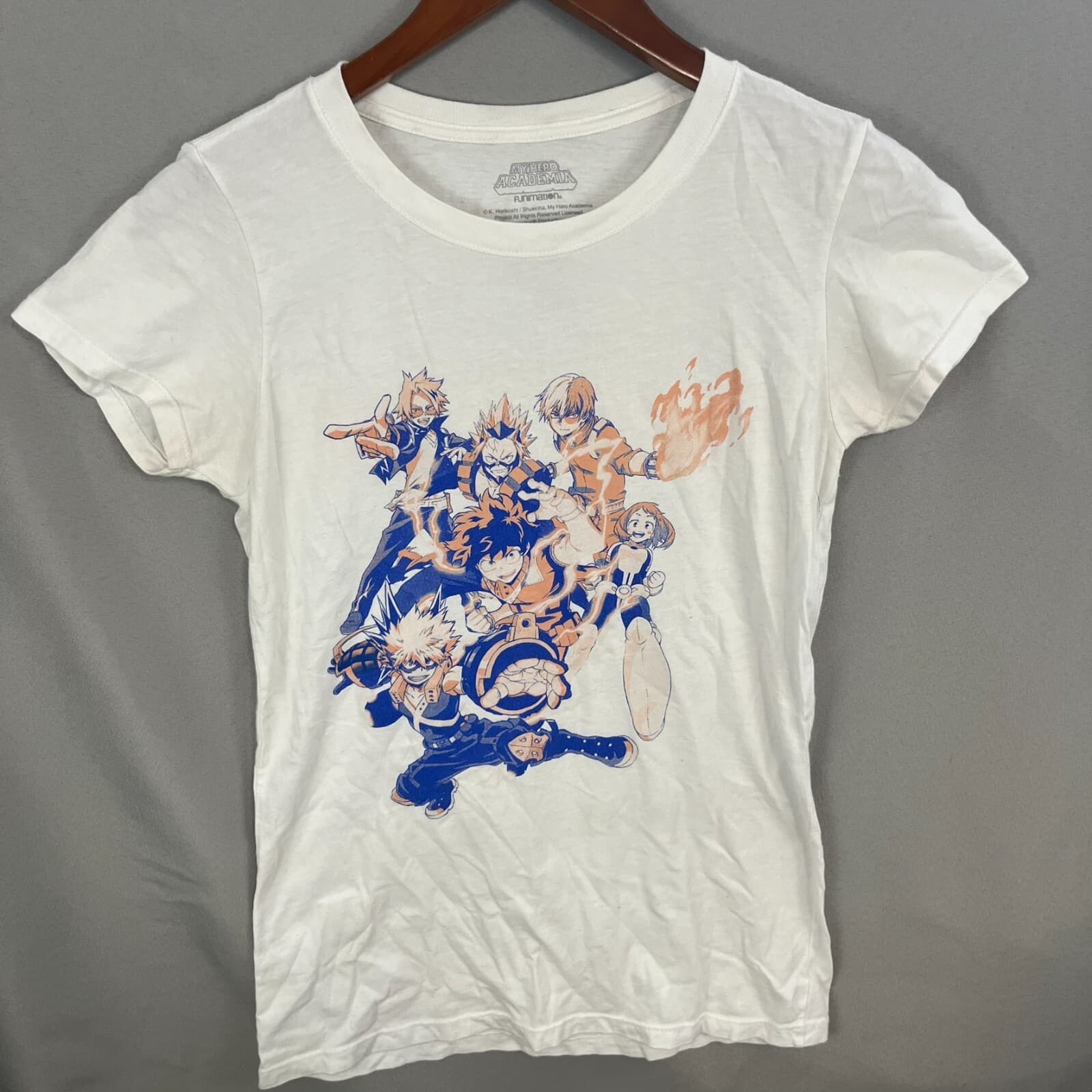 My Hero Academia Women’s T-Shirt Size Small Anime Graphic Tee Funimation White - Thumbnail 2