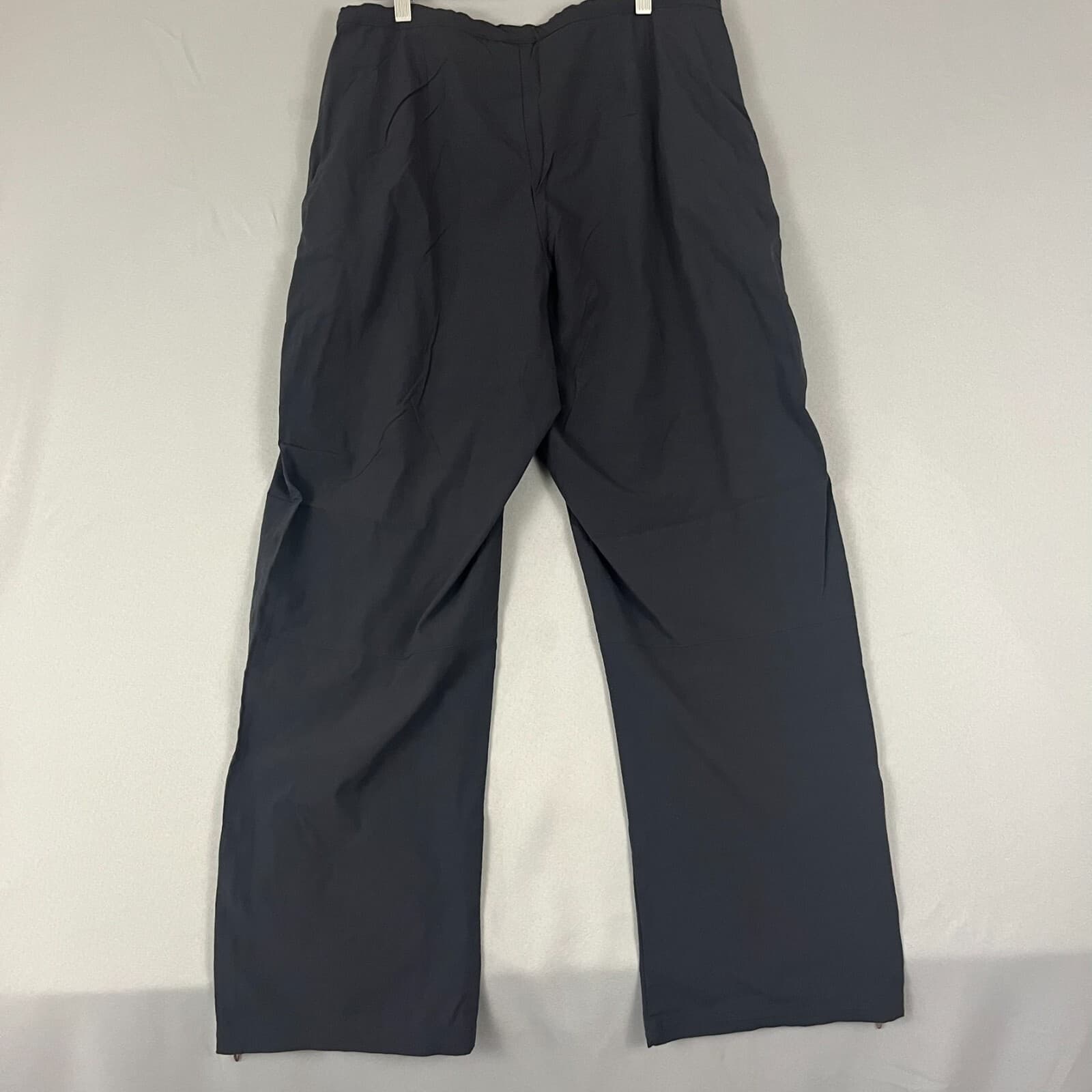 VINTAGE Nike Pants Womens Large 12-14 Charcoal Chino Windbreaker Ankle Side Zip - Thumbnail 5