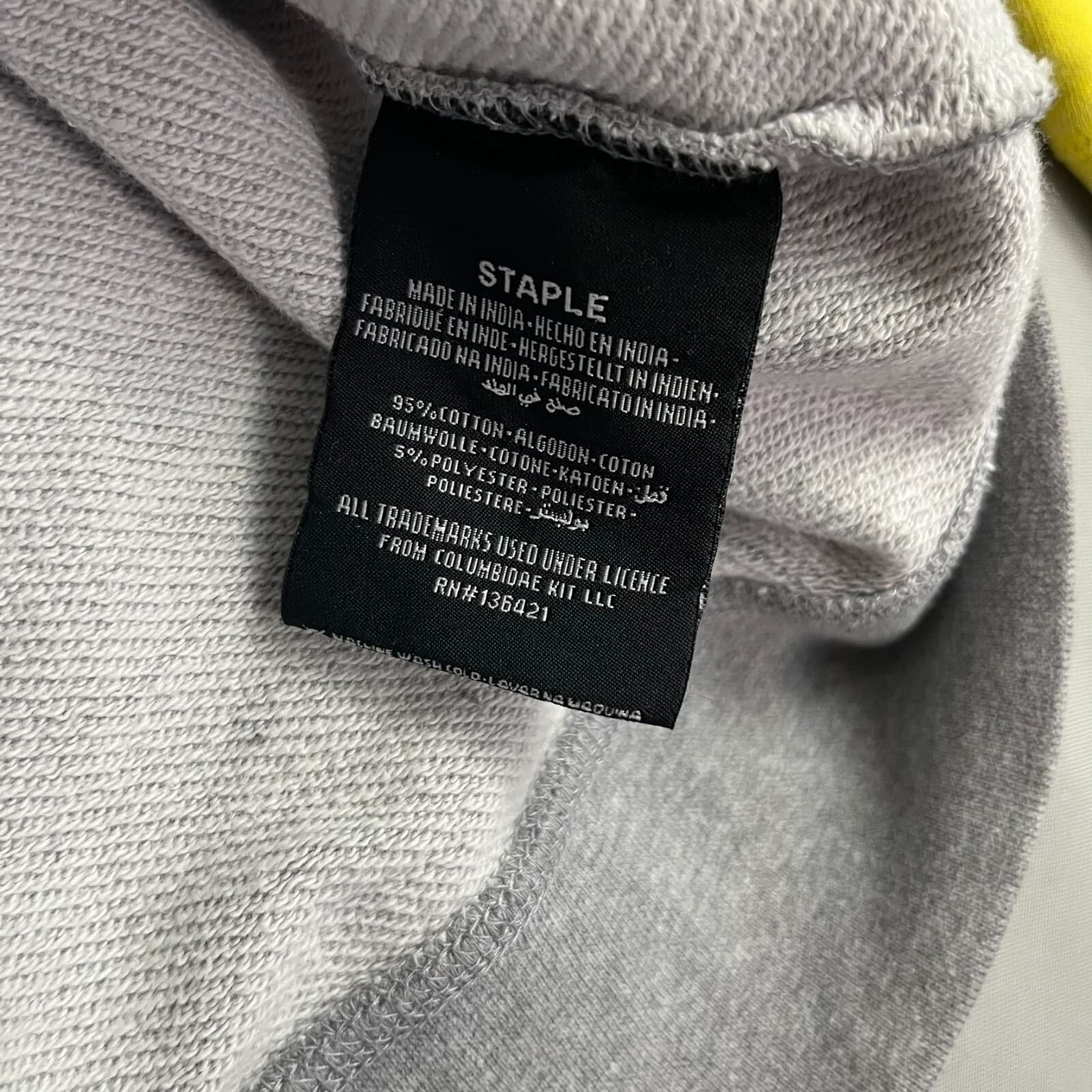 Rare Staple Pigeon Mens Sweater Size Medium Hoodie Pullover Gray Mulitcolor Riot - Thumbnail 5