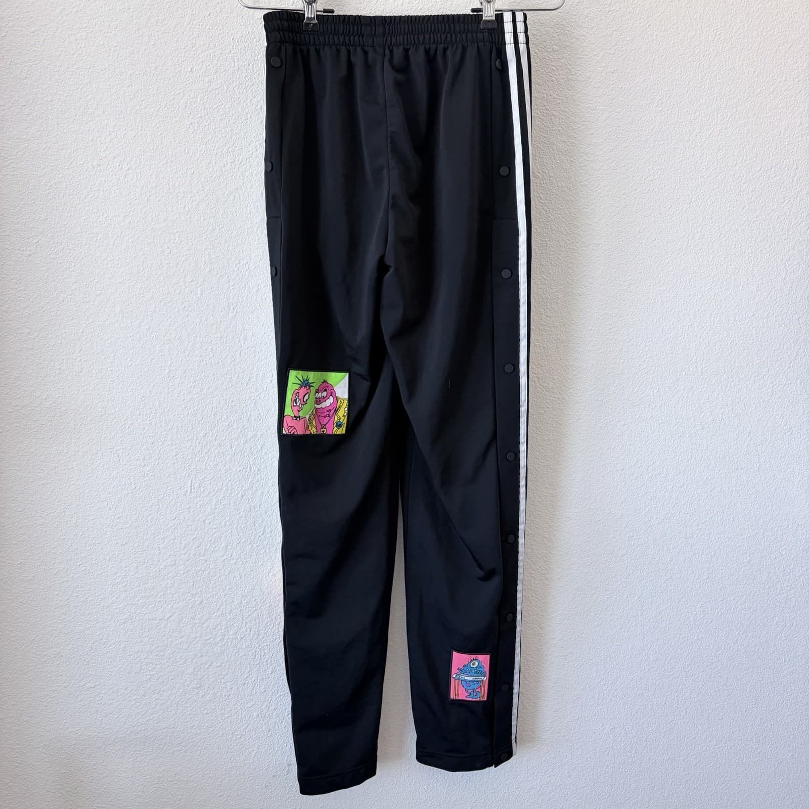 Adidas x Jeremy Scott Adibreak Track Pants Women's XS 26" Cartoon Patch Firebird - Thumbnail 5