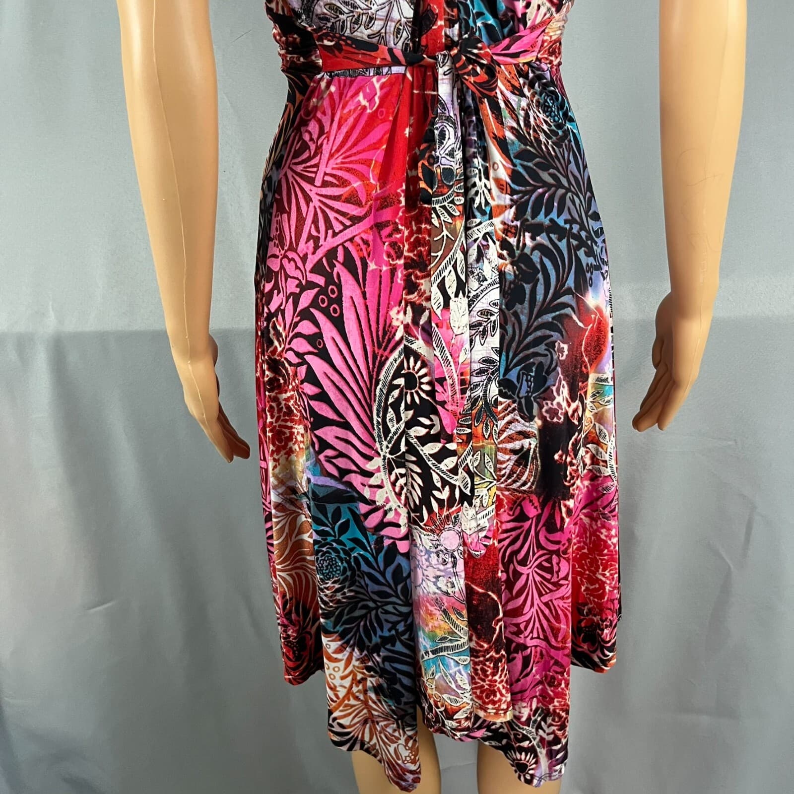 VTG Nani Kai Dress MED Hawaii Flower Hawaii Asymmetric Boho Summer Y2K Artsy - Thumbnail 3