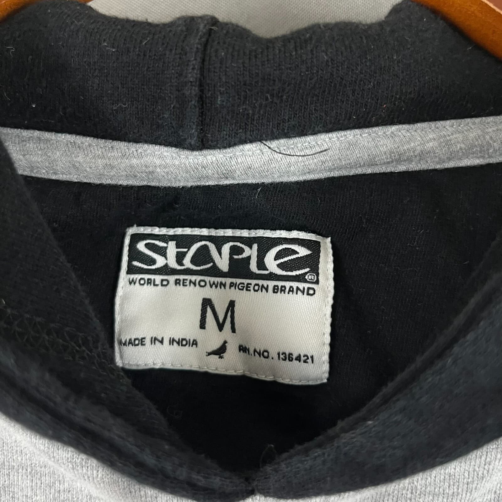 Rare Staple Pigeon Mens Sweater Size Medium Hoodie Pullover Gray Mulitcolor Riot - Thumbnail 4