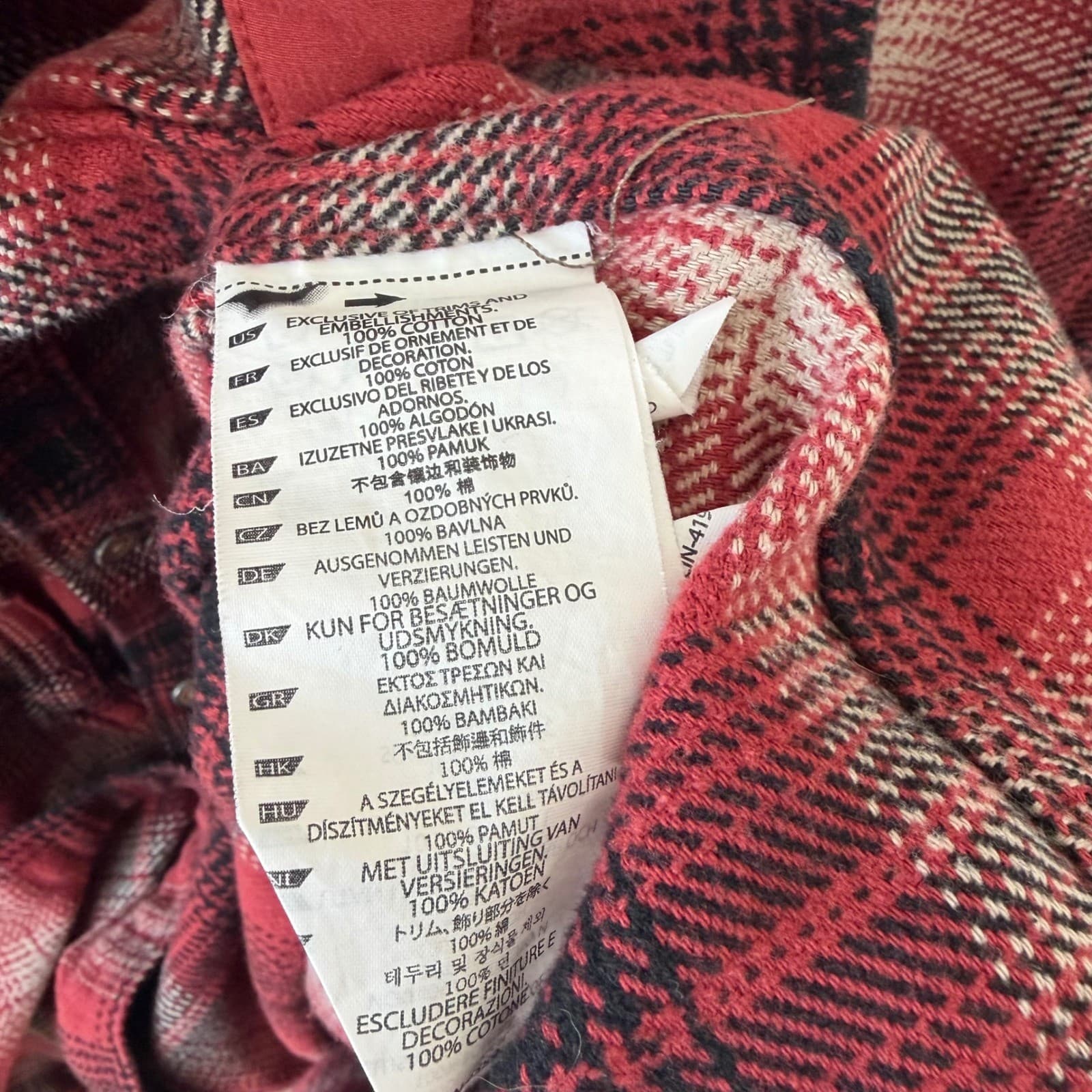 5.11 Tactical Flannel Shirt Mens XL Red Plaid Long Sleeve Button Down Utility - Thumbnail 5