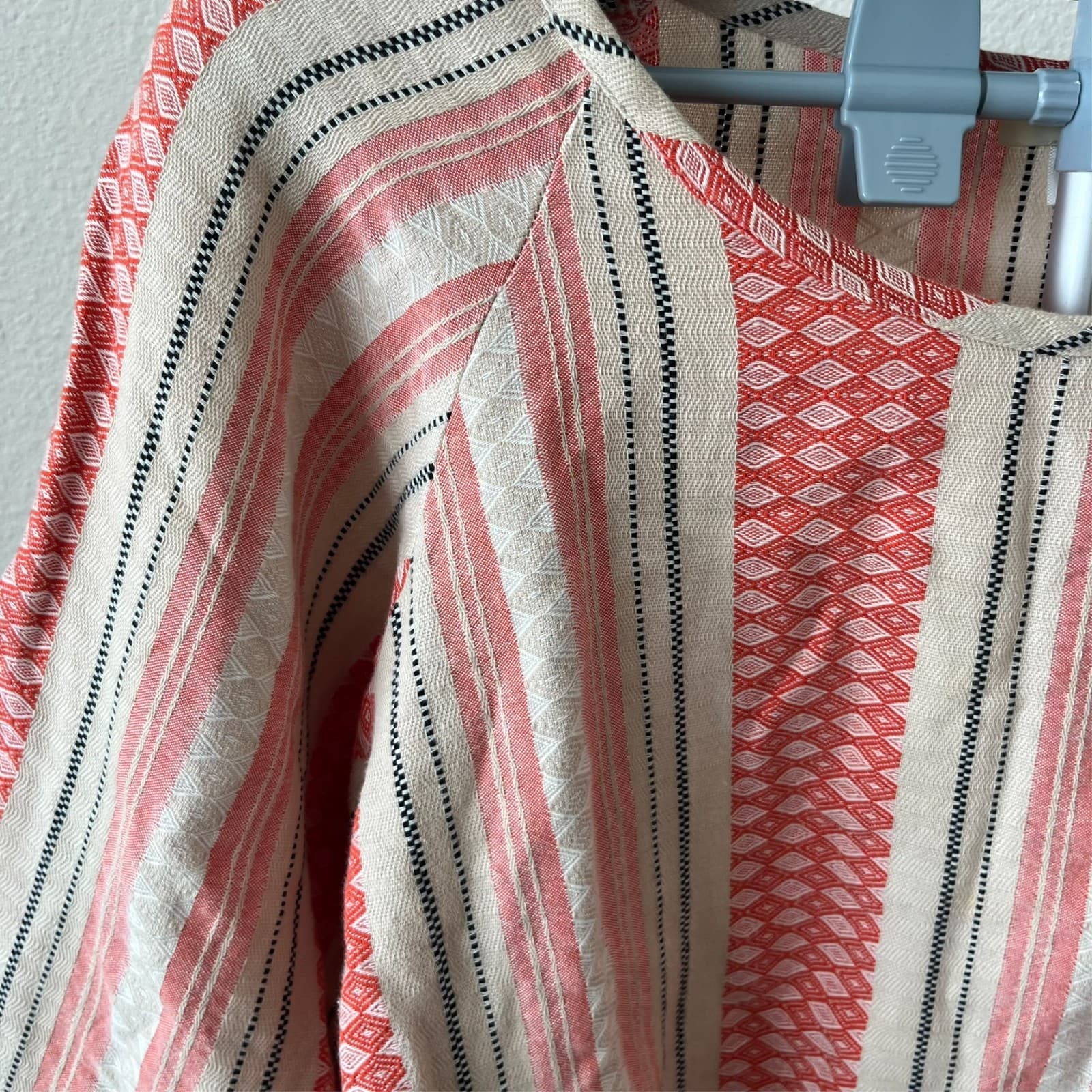 Stark X Womens SM Shift Dress Tunic Orange Striped Costal Resort Beach Cover Up - Thumbnail 5