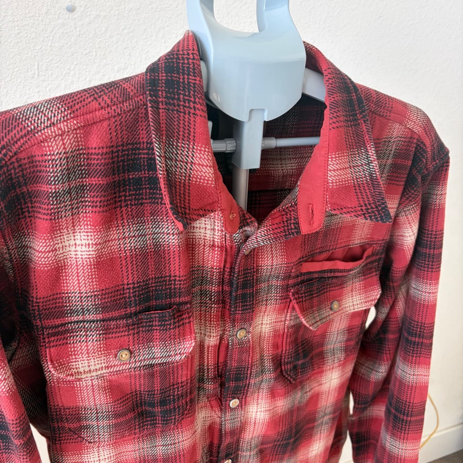5.11 Tactical Flannel Shirt Mens XL Red Plaid Long Sleeve Button Down Utility - Thumbnail 2