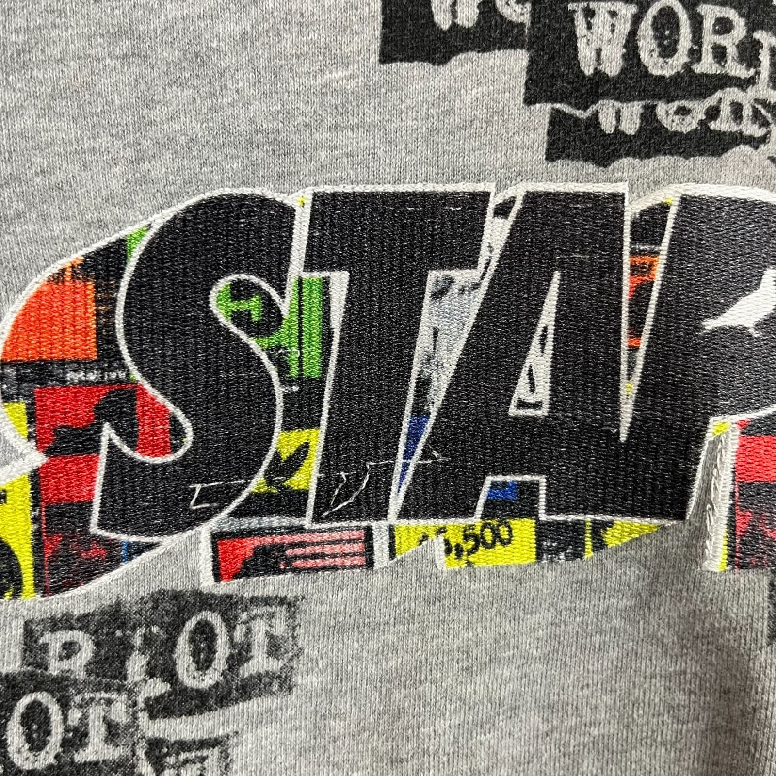 Rare Staple Pigeon Mens Sweater Size Medium Hoodie Pullover Gray Mulitcolor Riot - Thumbnail 6