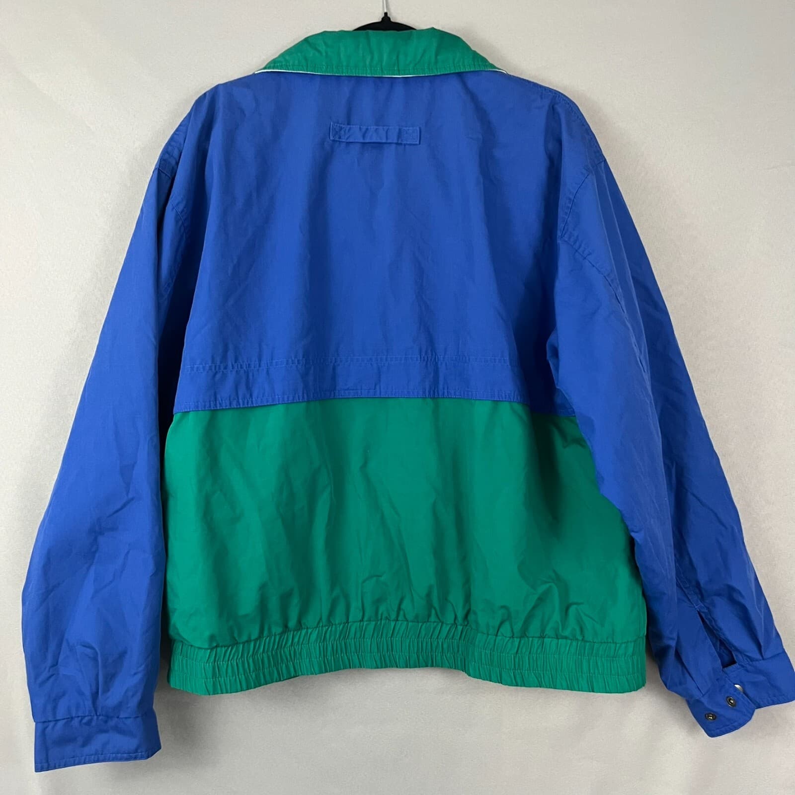 30 Knots Windbreaker Jacket Mens Large Blue Green Pockets Full Zip Sailing Yacht - Thumbnail 7