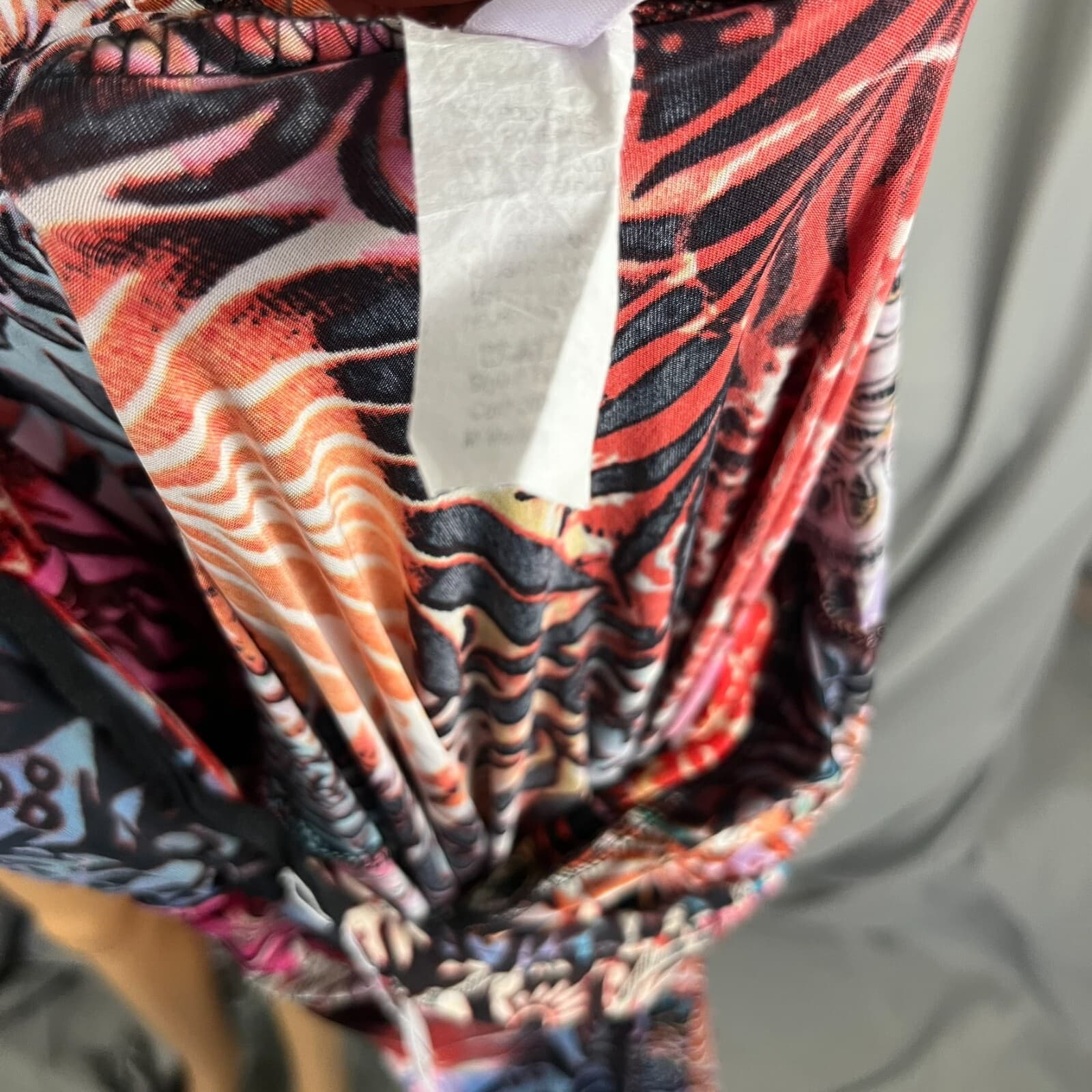 VTG Nani Kai Dress MED Hawaii Flower Hawaii Asymmetric Boho Summer Y2K Artsy - Thumbnail 9