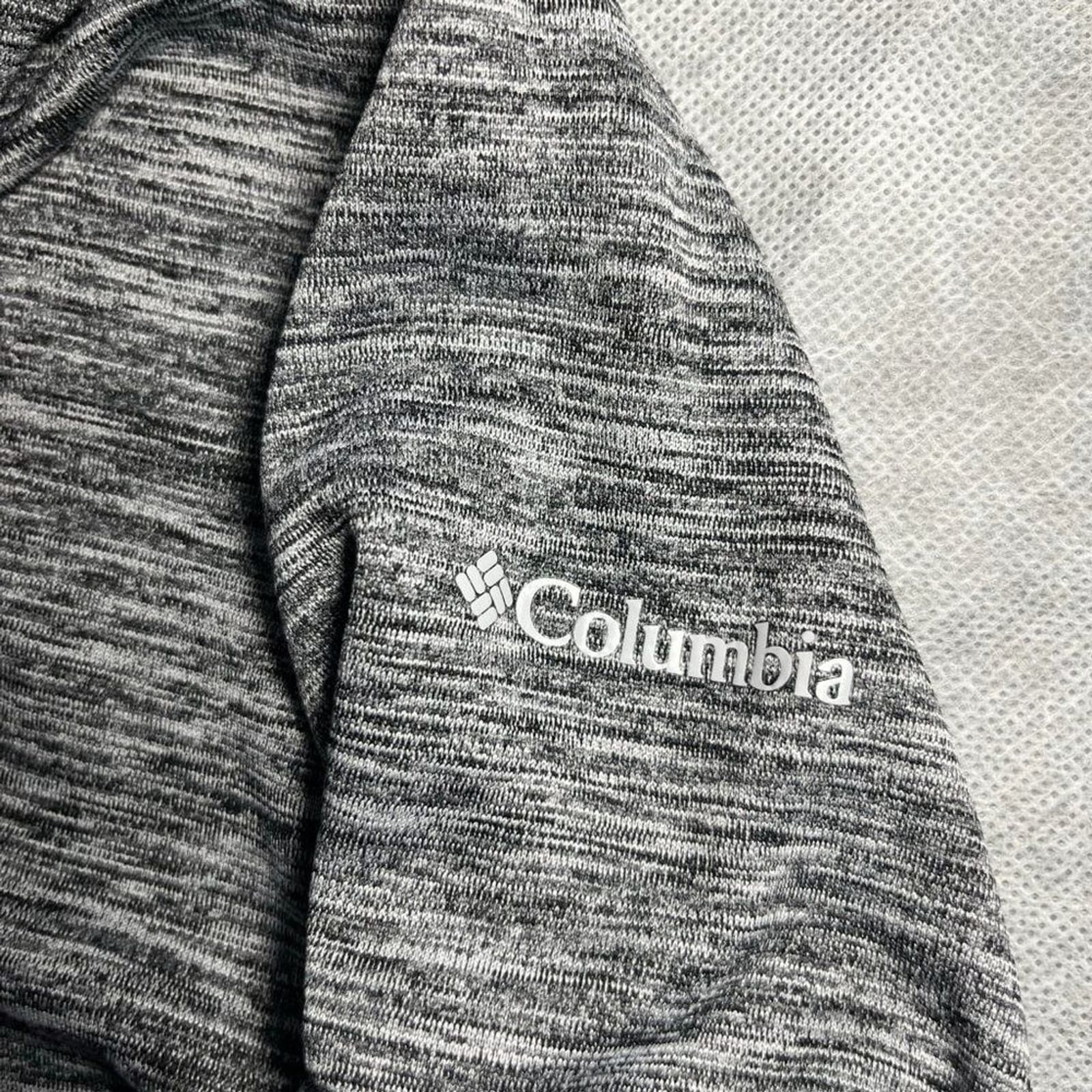 COLUMBIA Women Gray Small Fleece Sweater Outdoor Athleisure Cowl Neck Pullover - Thumbnail 4