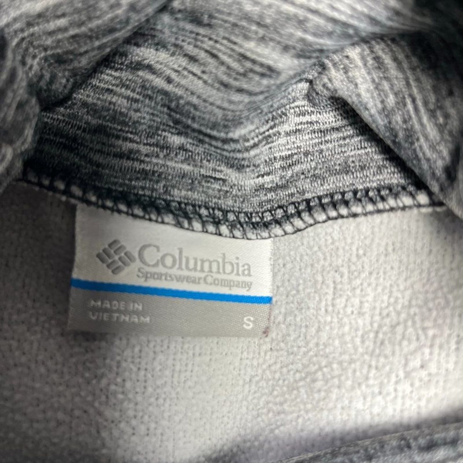 COLUMBIA Women Gray Small Fleece Sweater Outdoor Athleisure Cowl Neck Pullover - Thumbnail 3