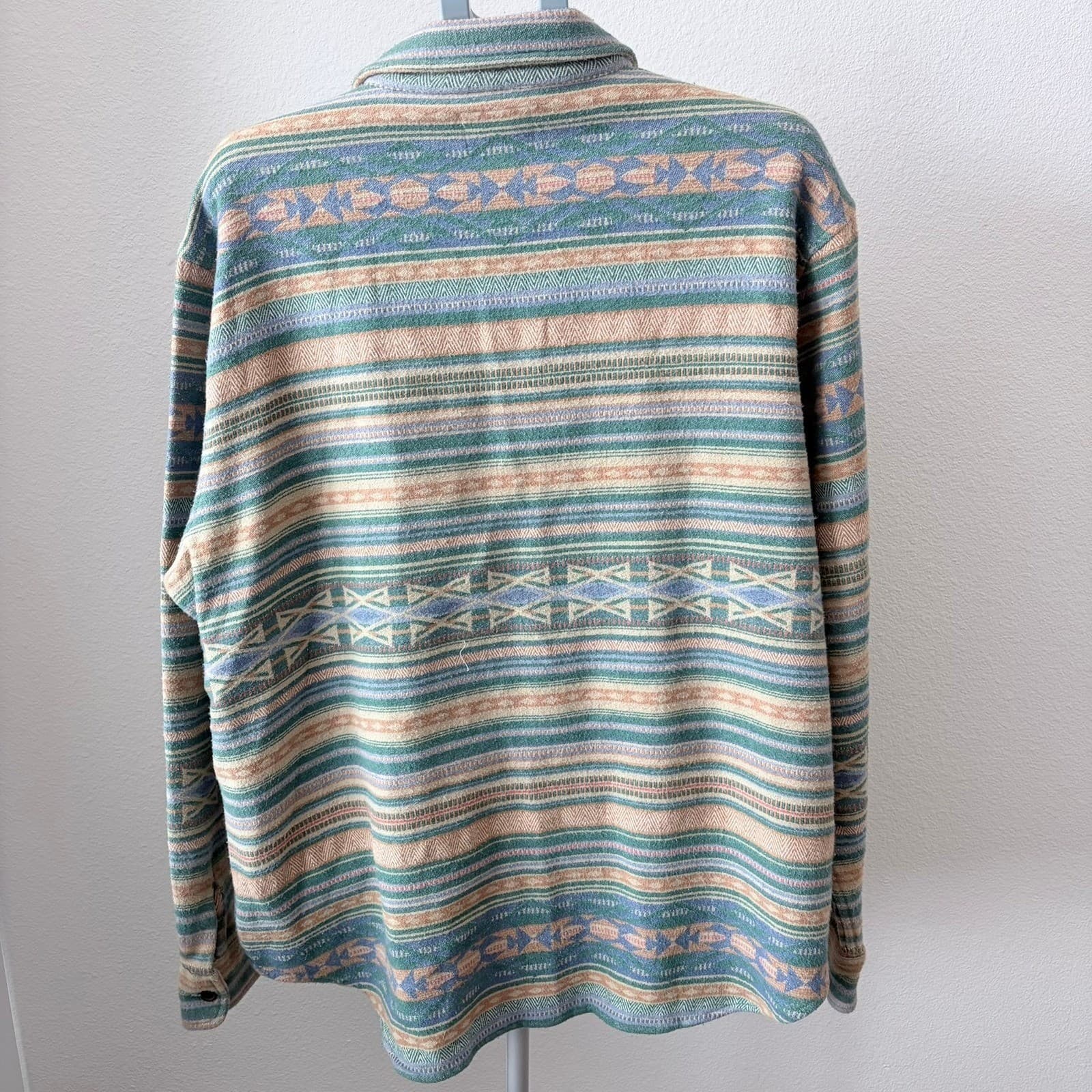 Lucky Brand Southwestern Woven Shirt XXL Vtg 2000s Tribal Style Desertcore Boho - Thumbnail 5