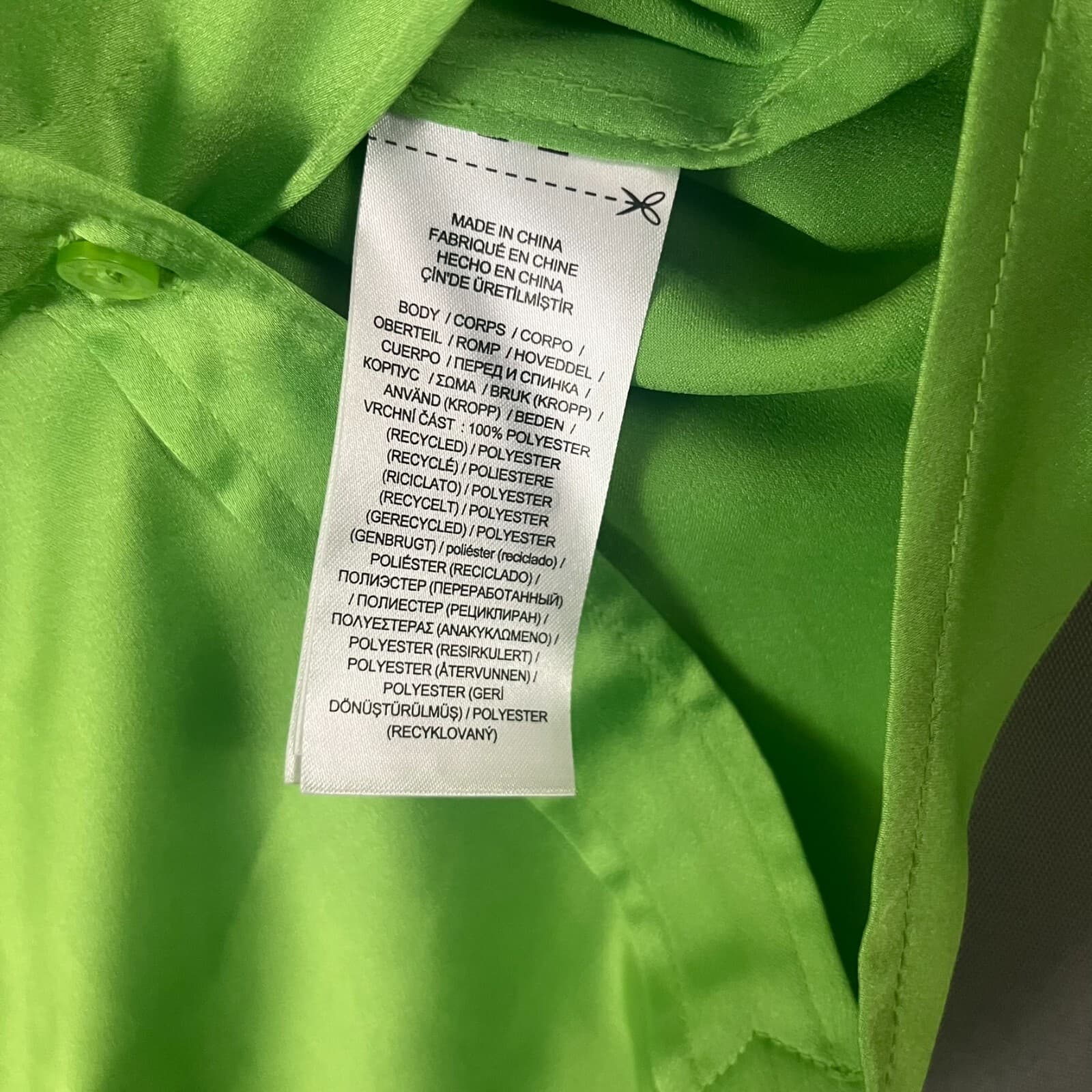 Lauren Ralph Lauren Black Label Blouse Size 3X Jamelko Brat Green Button Shirt - Thumbnail 7