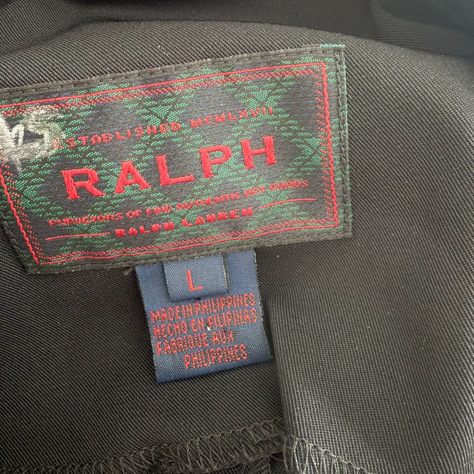 Early 2000s Ralph Lauren Black Women's Sz LG Moto Zip Jacket Blazer Professional - Thumbnail 5