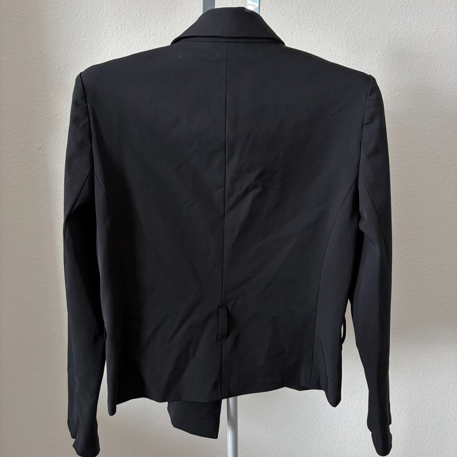 Early 2000s Ralph Lauren Black Women's Sz LG Moto Zip Jacket Blazer Professional - Thumbnail 4