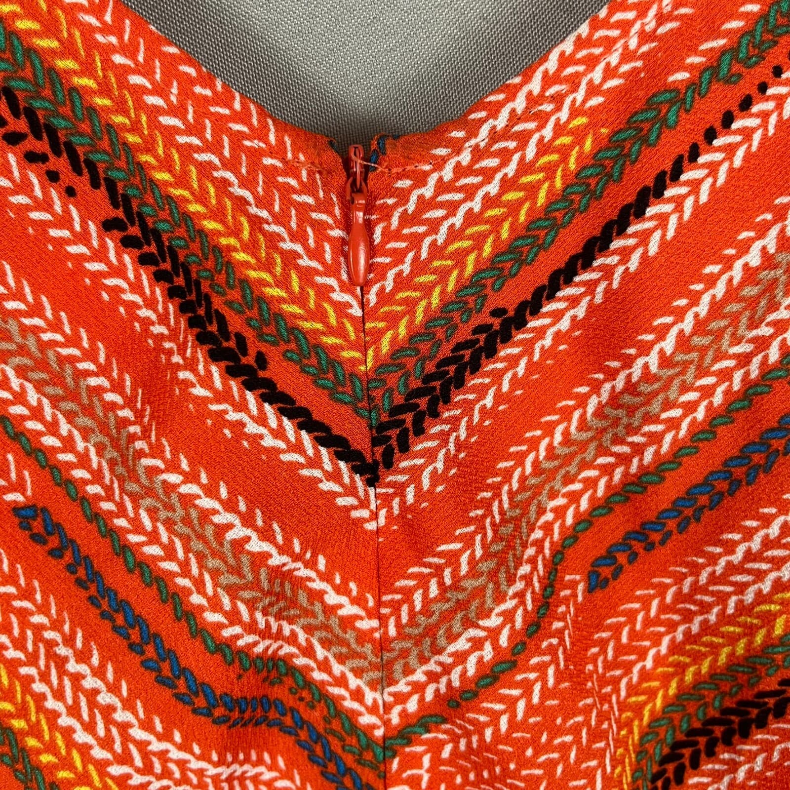 Anthropologie Tulle Womens Dress Sz Medium Orange Sleeveless Boho Summer Midi - Thumbnail 3