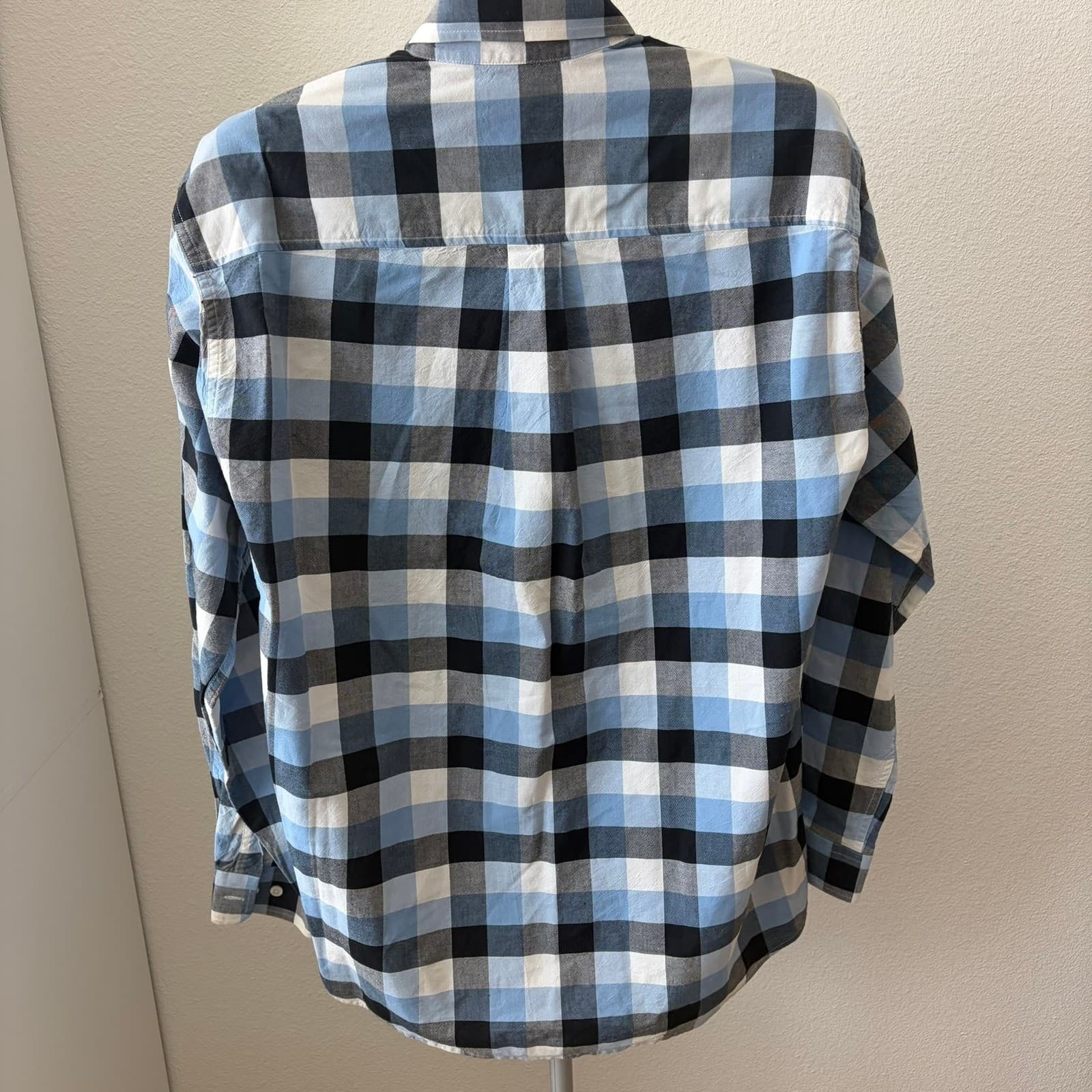 Cinch Button Down Shirt Men S Blue Plaid Long Sleeve Western Holiday 2004 Miller - Thumbnail 2