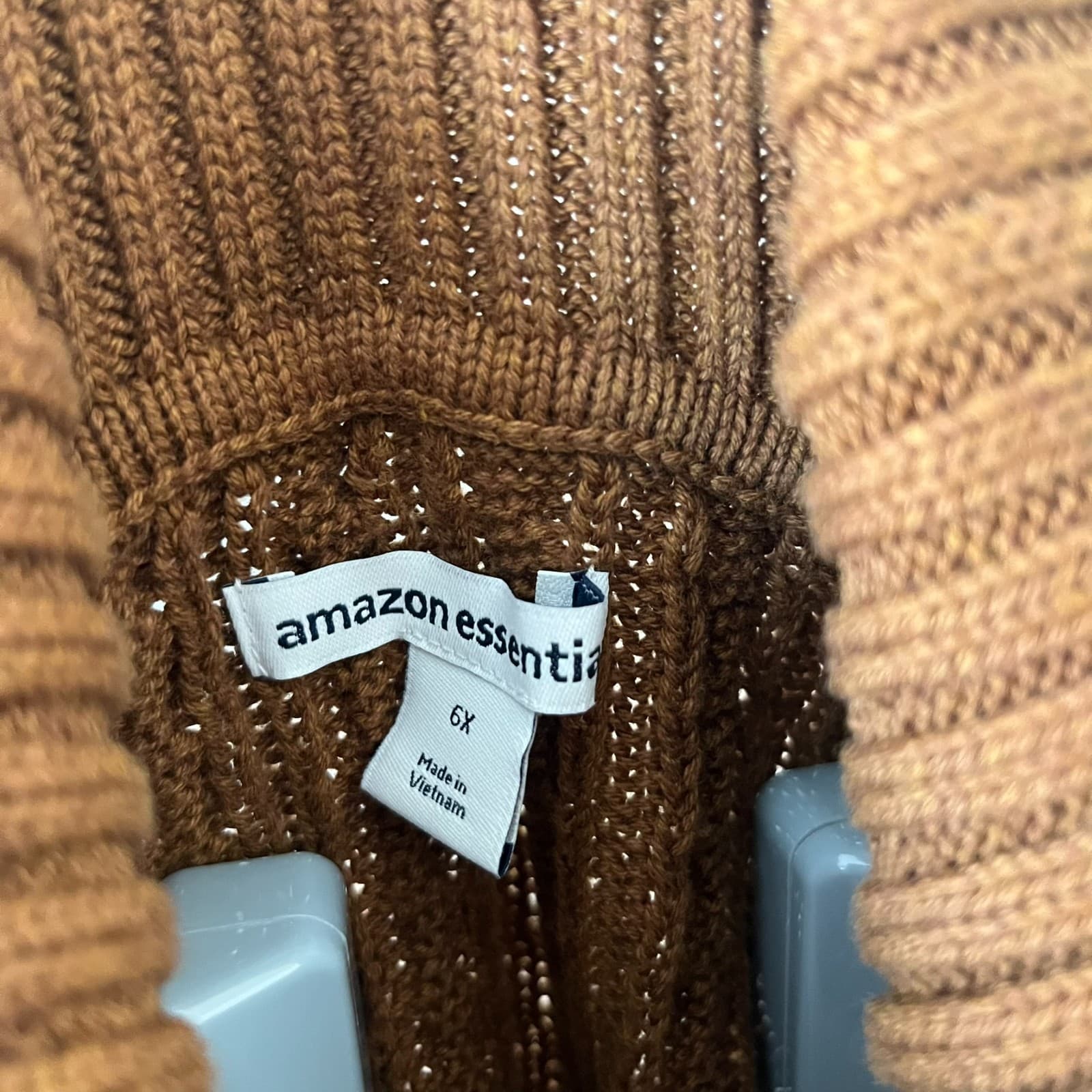Amazon Essentials Sweater Women's 6X Brown Cotton Cable Knit Turtleneck Pullover - Thumbnail 4