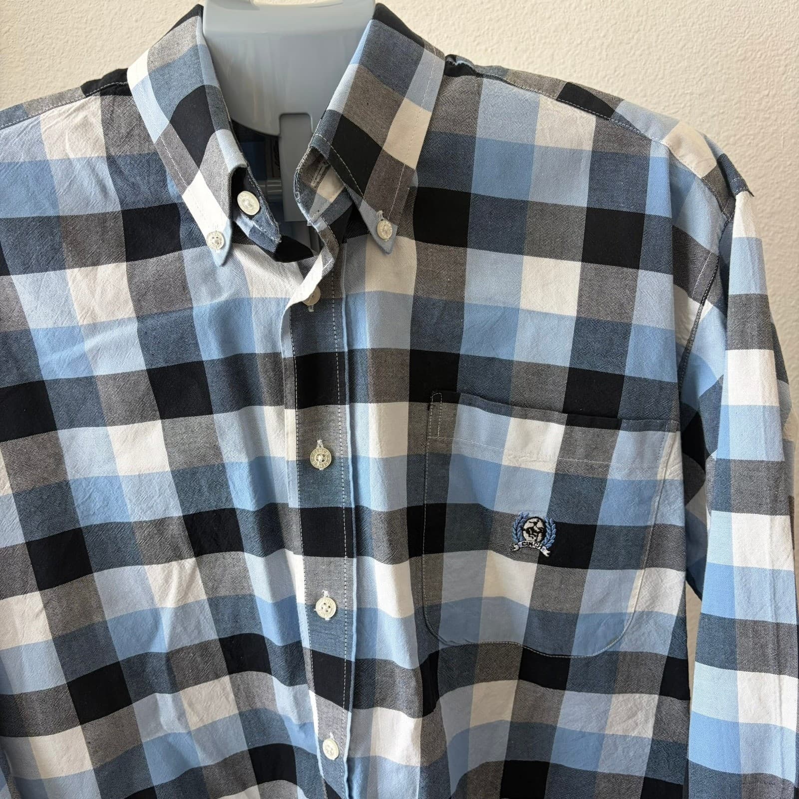 Cinch Button Down Shirt Men S Blue Plaid Long Sleeve Western Holiday 2004 Miller - Thumbnail 6