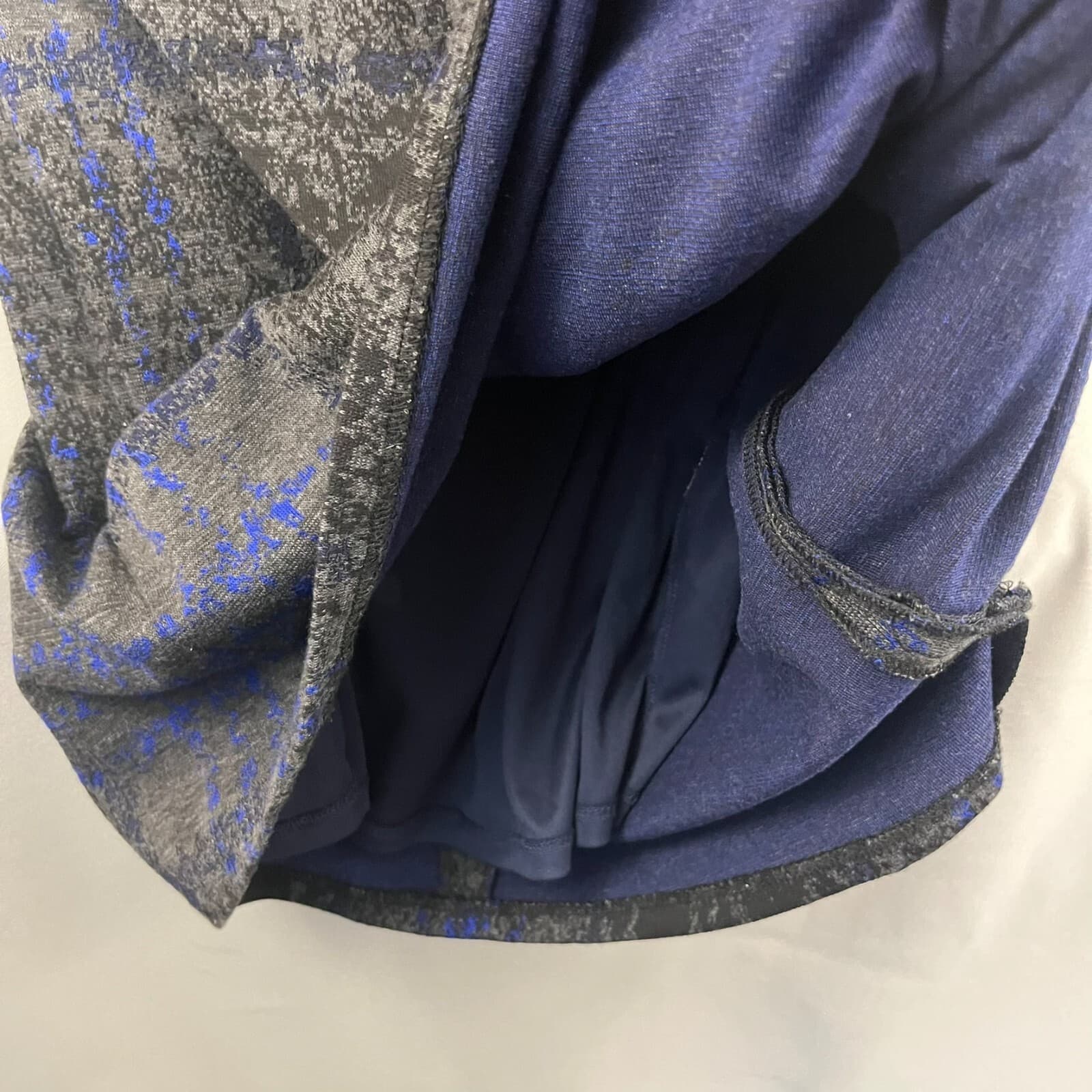BETSEY JOHNSON Dress Size 12 Career Sheath Wrap Blue Back Short Sleeve Office - Thumbnail 3
