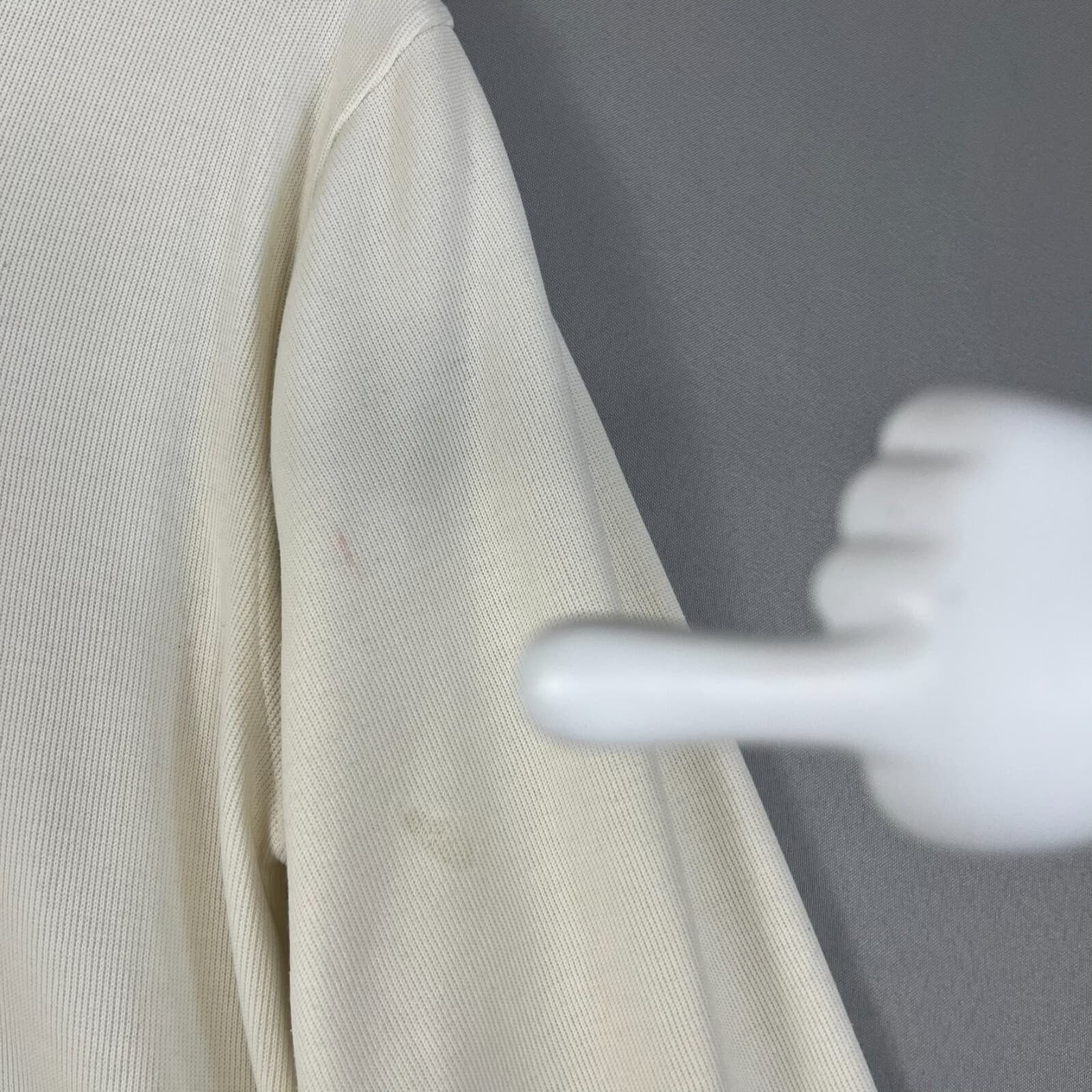Express Tricot Cardigan Sweater Women's Medium Ivory Long Sleeve Button Front - Thumbnail 3
