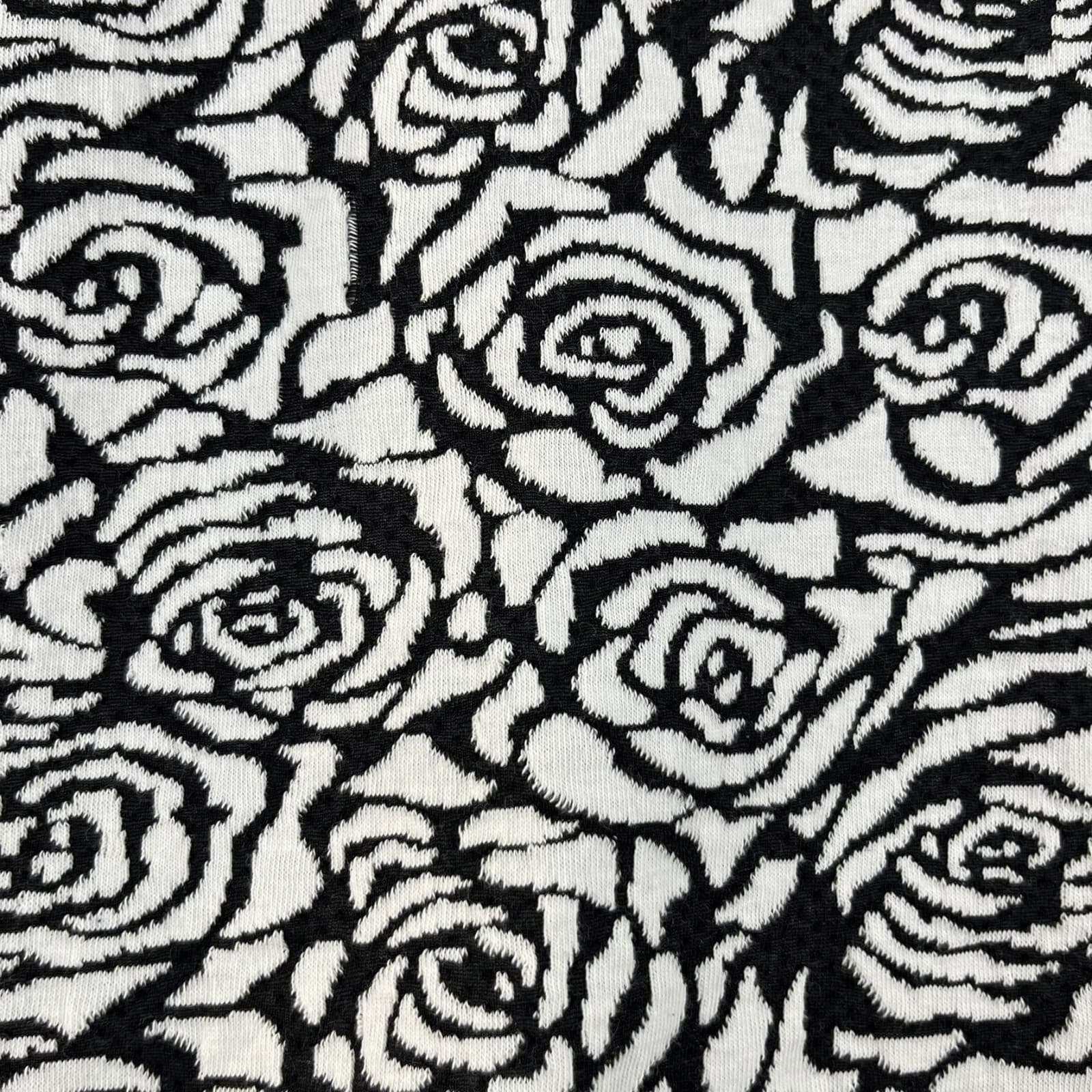 Philosophy Rep Women Pencil Skirt 8 Black White Floral Jacquard Timeless Career - Thumbnail 2