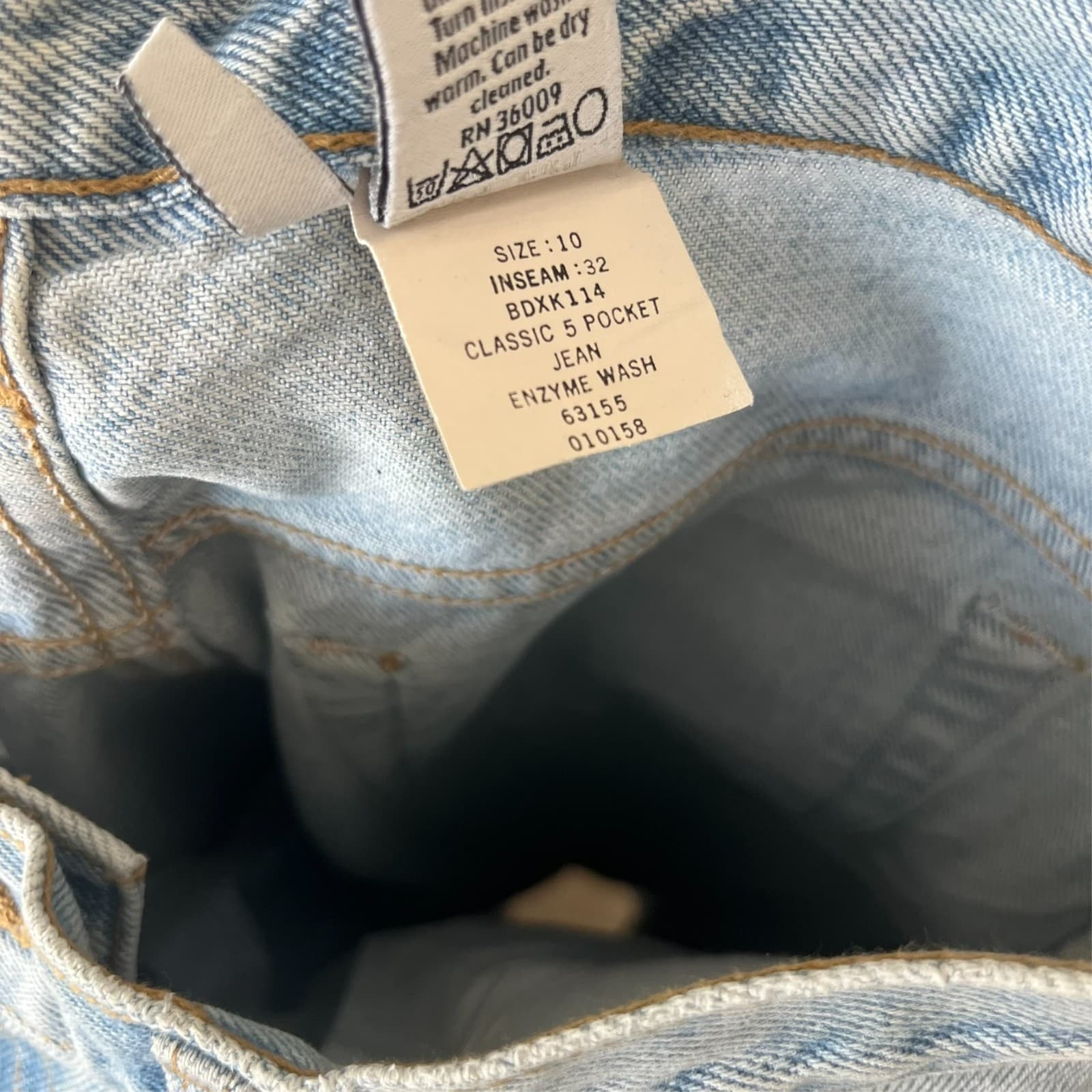 VTG 90s Calvin Klein Jeans Women Sz 10 Easy Fit Classic Denim Blue Enzyme Wash - Thumbnail 8