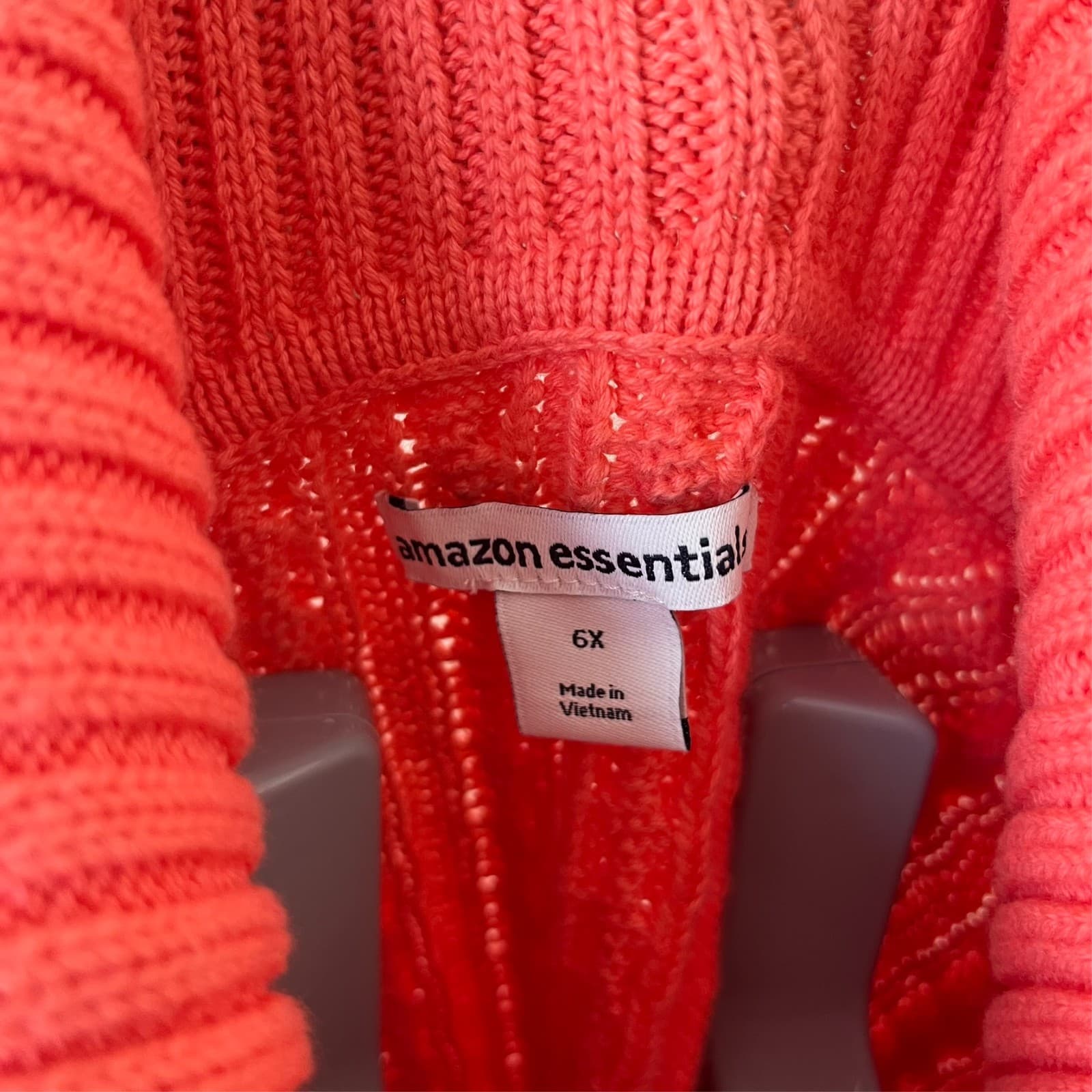 Amazon Essentials Sweater Women's 6X Pink Coral Cable Knit Turtleneck Pullover - Thumbnail 4
