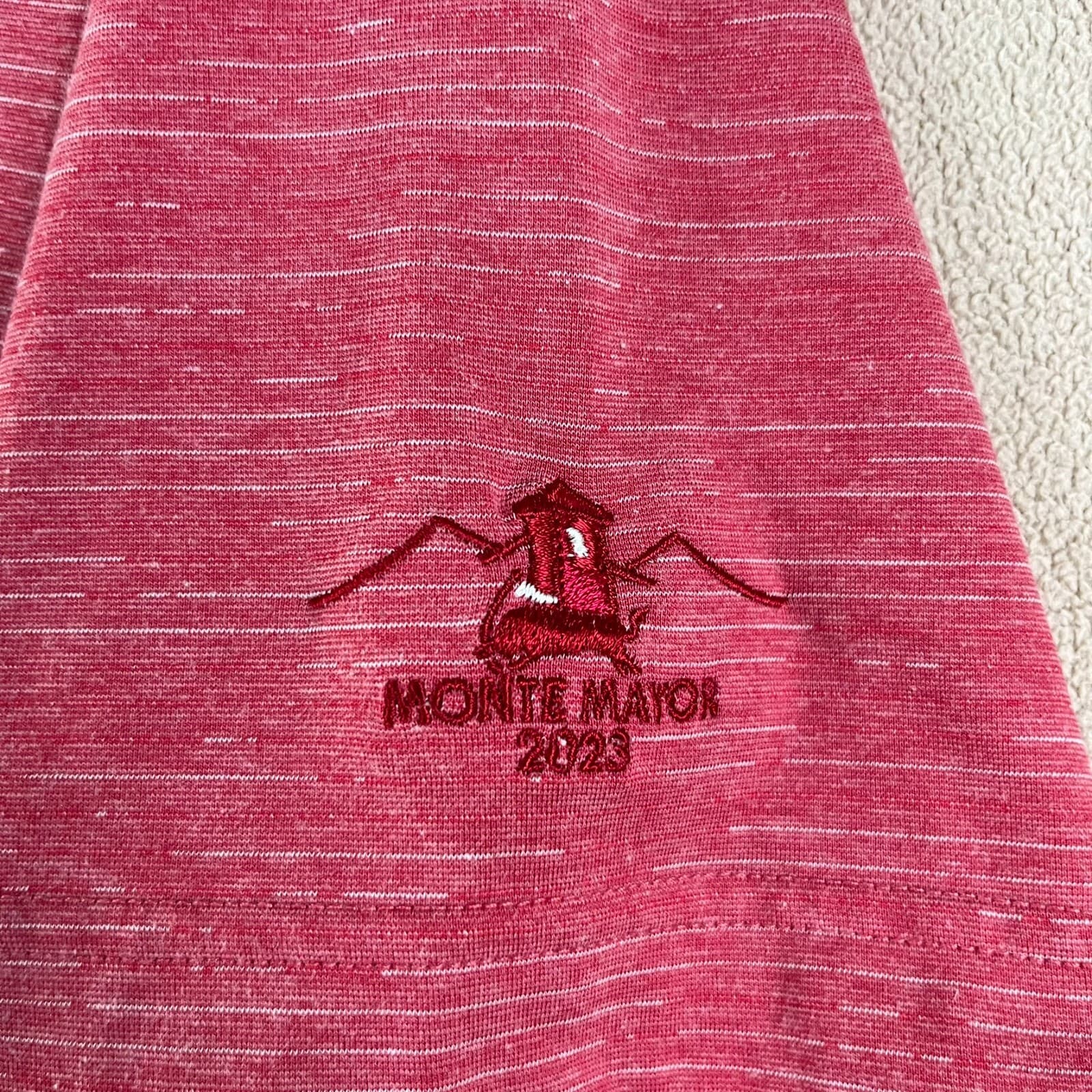 Travis Matthews Polo Mens Sz MED Red Monte Mayor (Spain) Golf Shirt Lightweight - Thumbnail 6