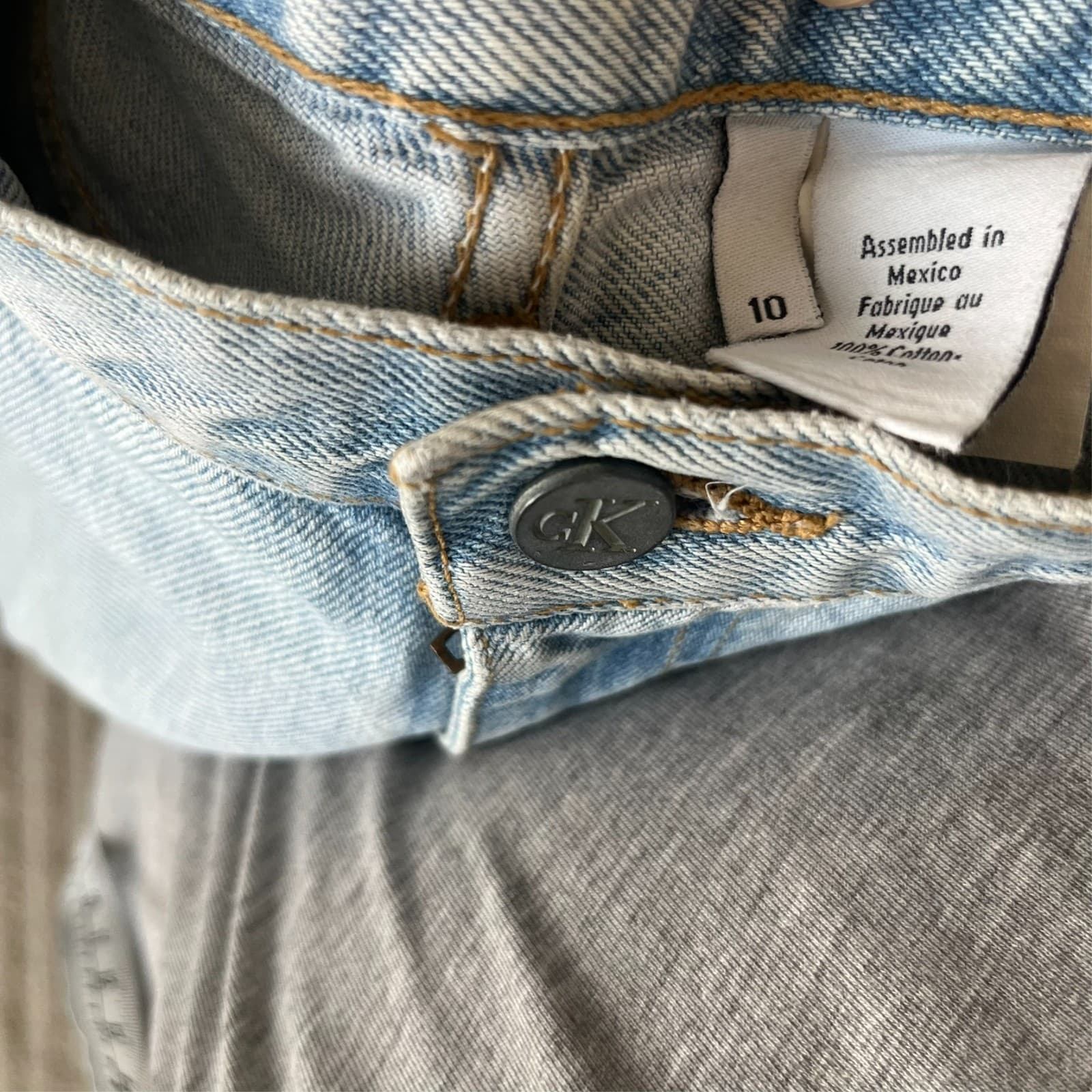 VTG 90s Calvin Klein Jeans Women Sz 10 Easy Fit Classic Denim Blue Enzyme Wash - Thumbnail 7