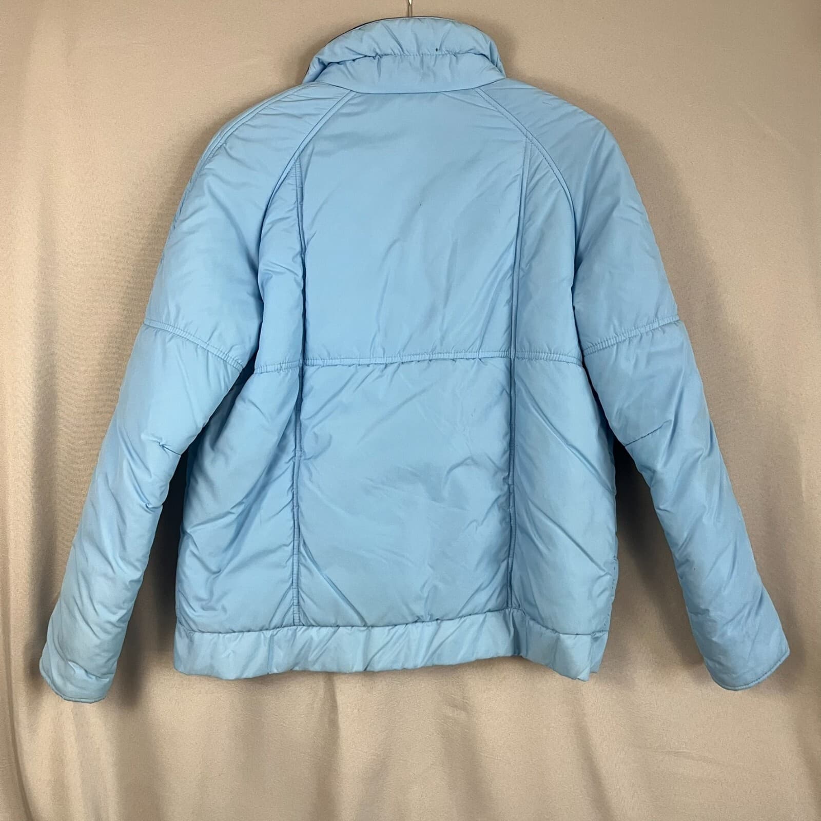 Vintage Stowe Womens Parka Ski Jacket Medium Blue Quilted Poly Insulated Puffer - Thumbnail 6