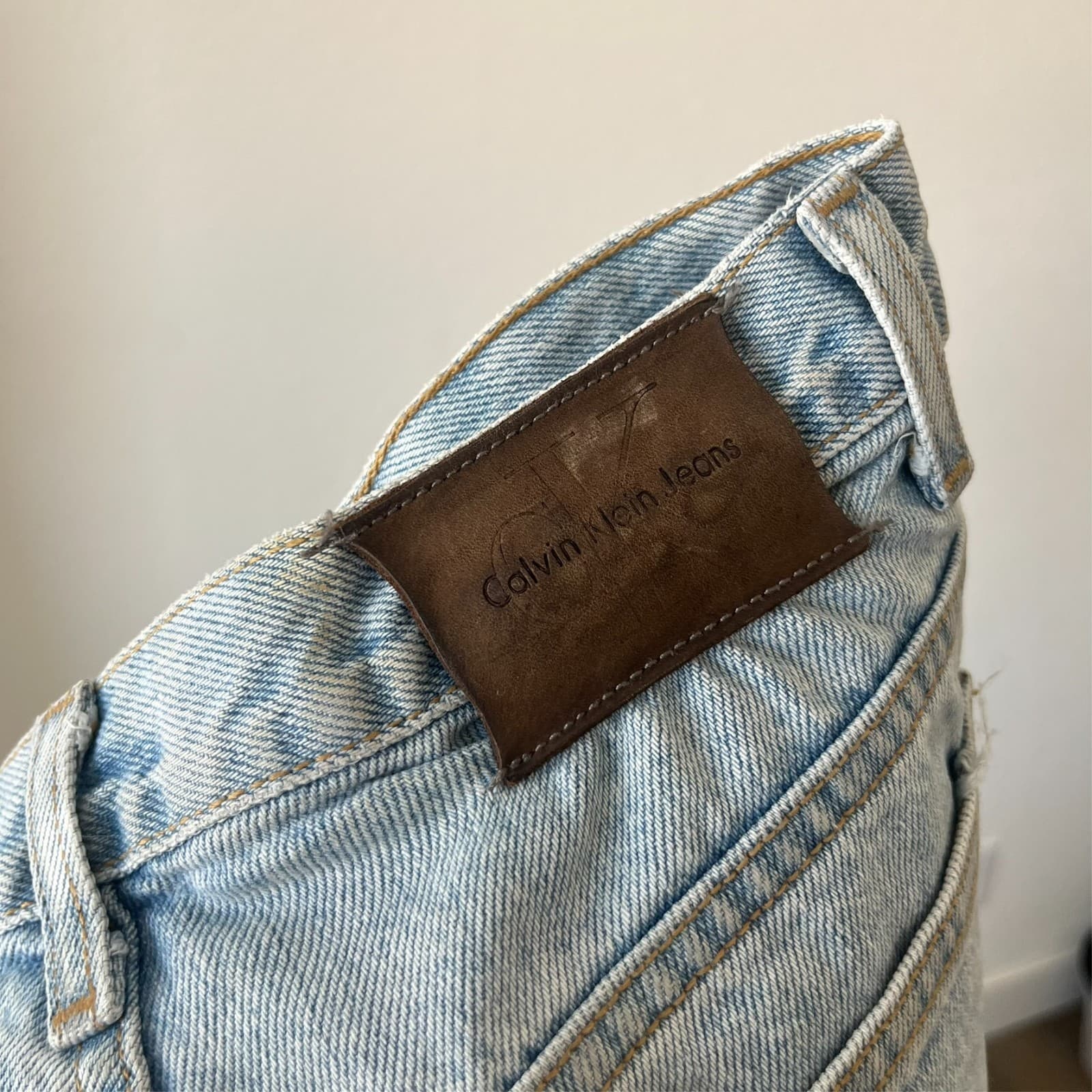 VTG 90s Calvin Klein Jeans Women Sz 10 Easy Fit Classic Denim Blue Enzyme Wash - Thumbnail 9