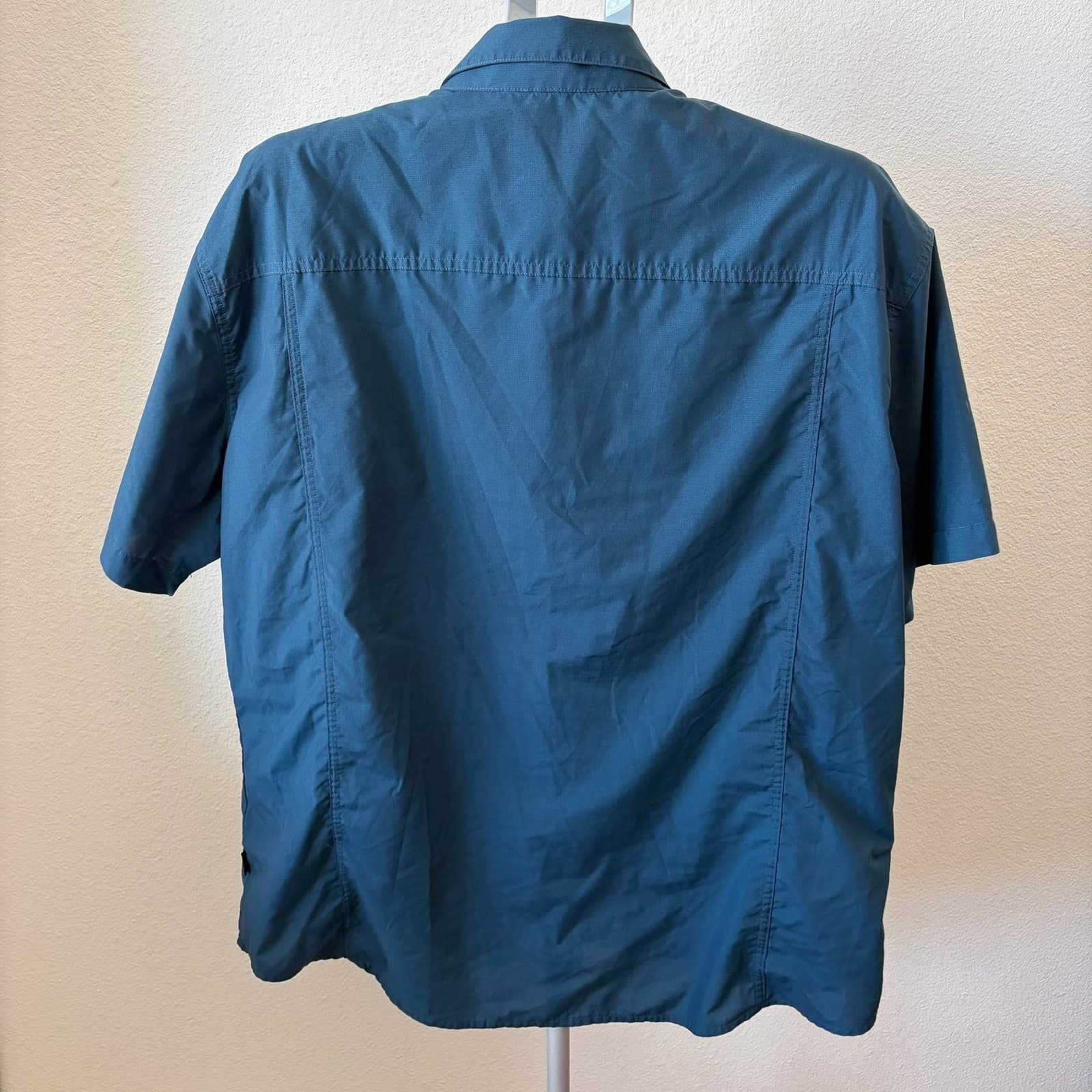 Kuhl Button Down Shirt Mens XXLarge Blue Short Sleeve Ripstop Outdoor Utility - Thumbnail 3
