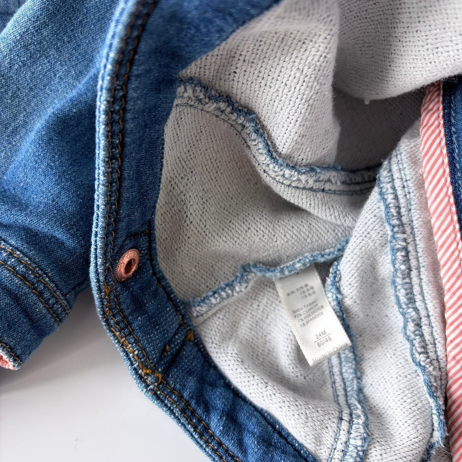 Marc & Janie Denim Jacket Jeans Set Kids 18M 24M Blue Cotton Lined Outfit Winter - Thumbnail 5